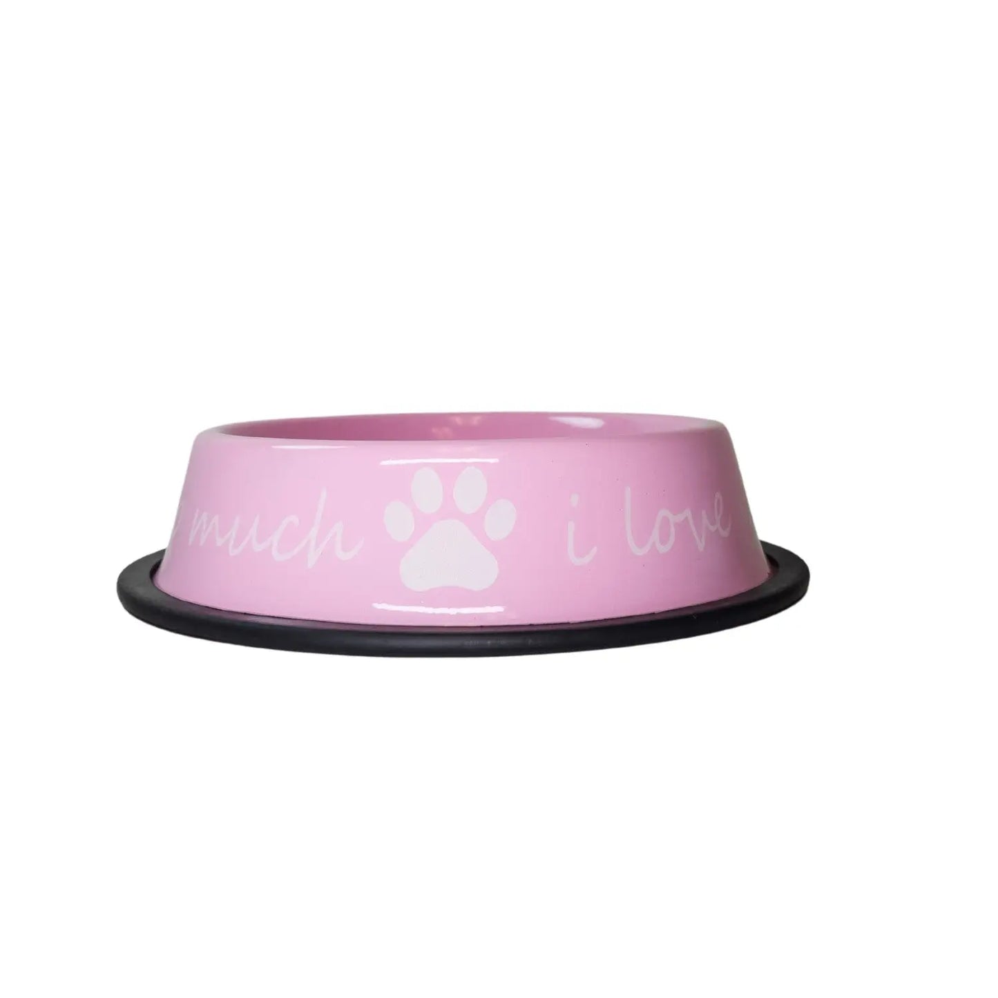 I LOVE YOU SO MUCH Modern Stainless Steel Dog Bowl – 24oz American Pet Supplies