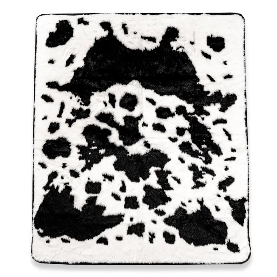 PupProtector™ Waterproof Throw Blanket - Black Faux Cowhide Paw.com