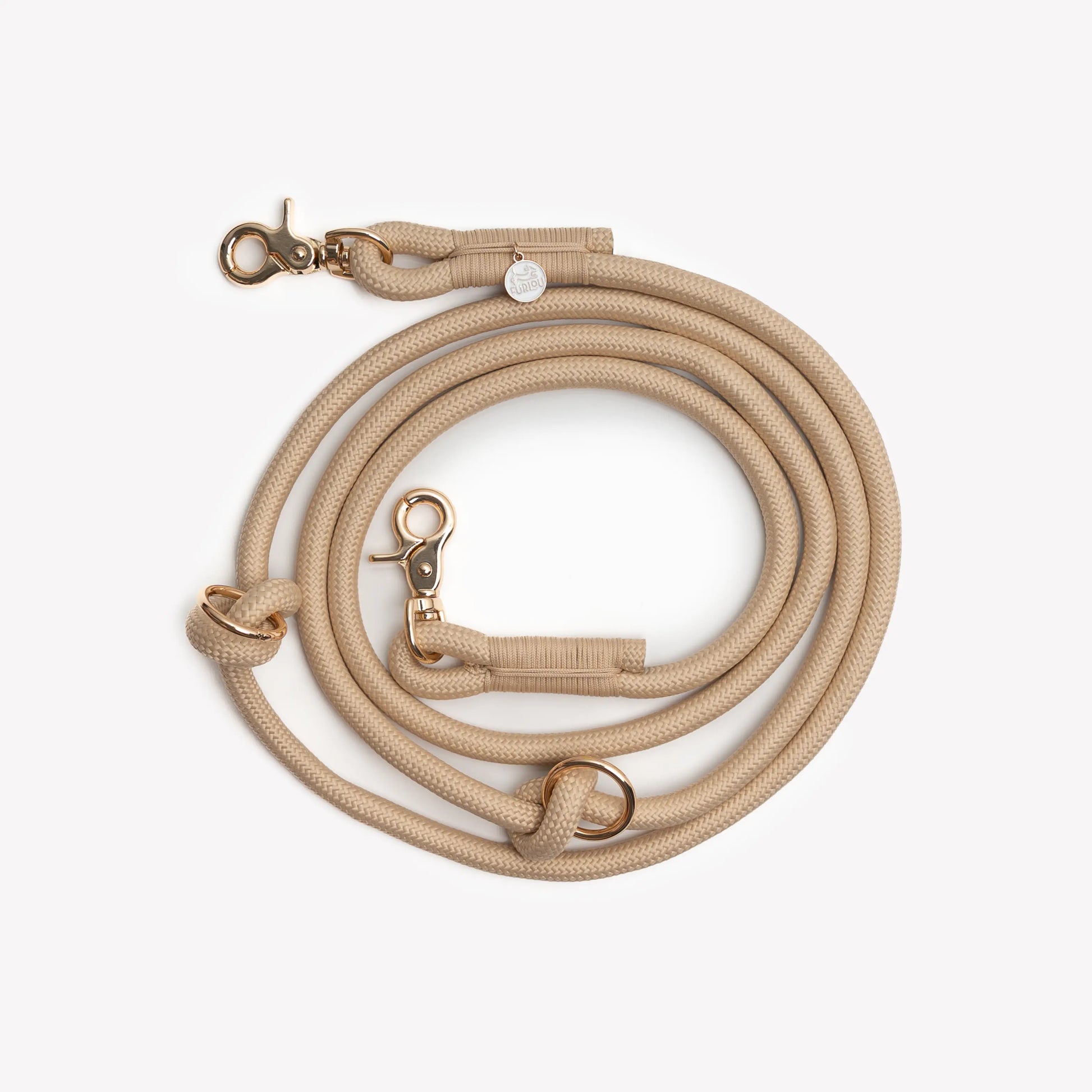 'Tan' - Hands Free Braided Leash FURLOU
