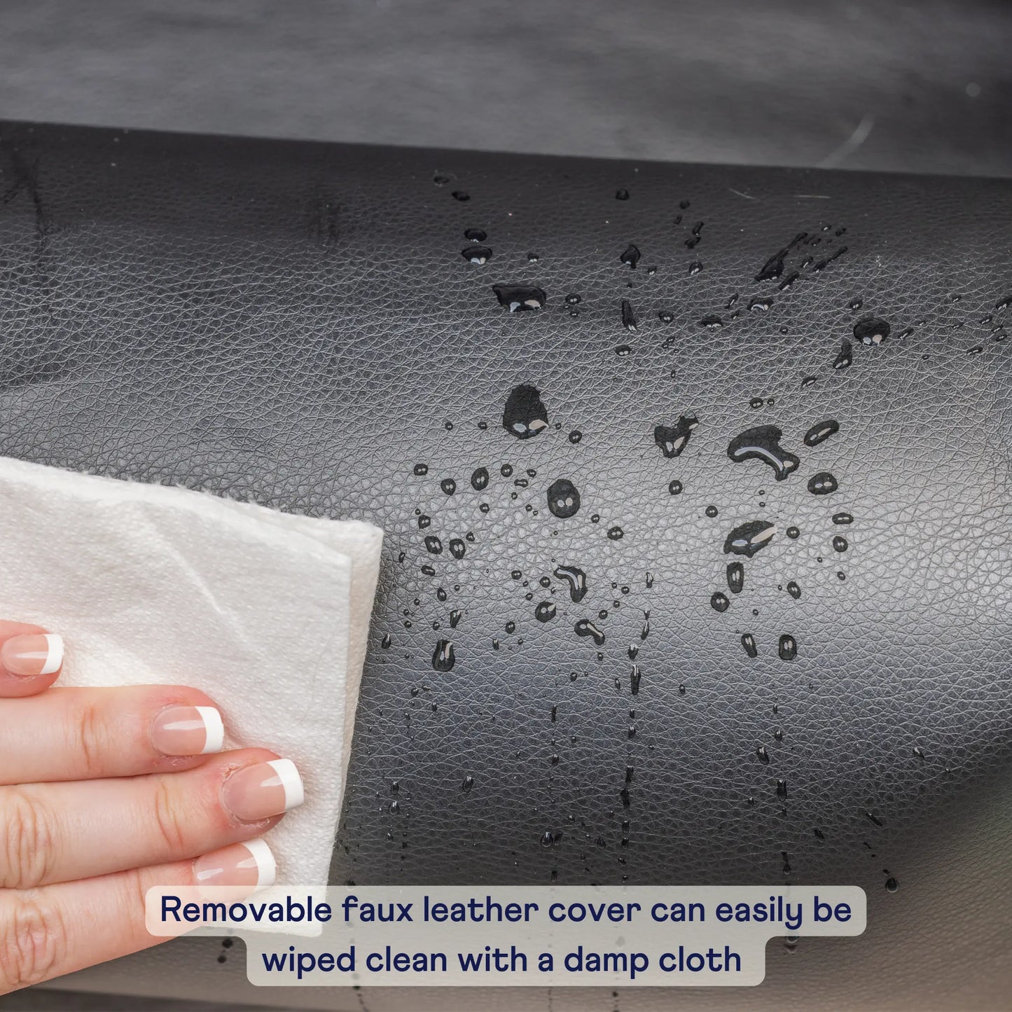 PupProtector™ Faux Leather Memory Foam Dog Car Bed - Black Paw.com