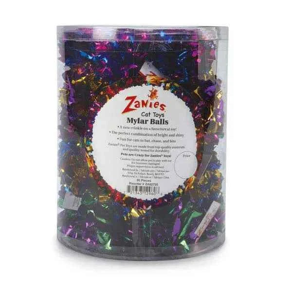 ZA Mylar Ball Cat Toys - 35 Piece Canister