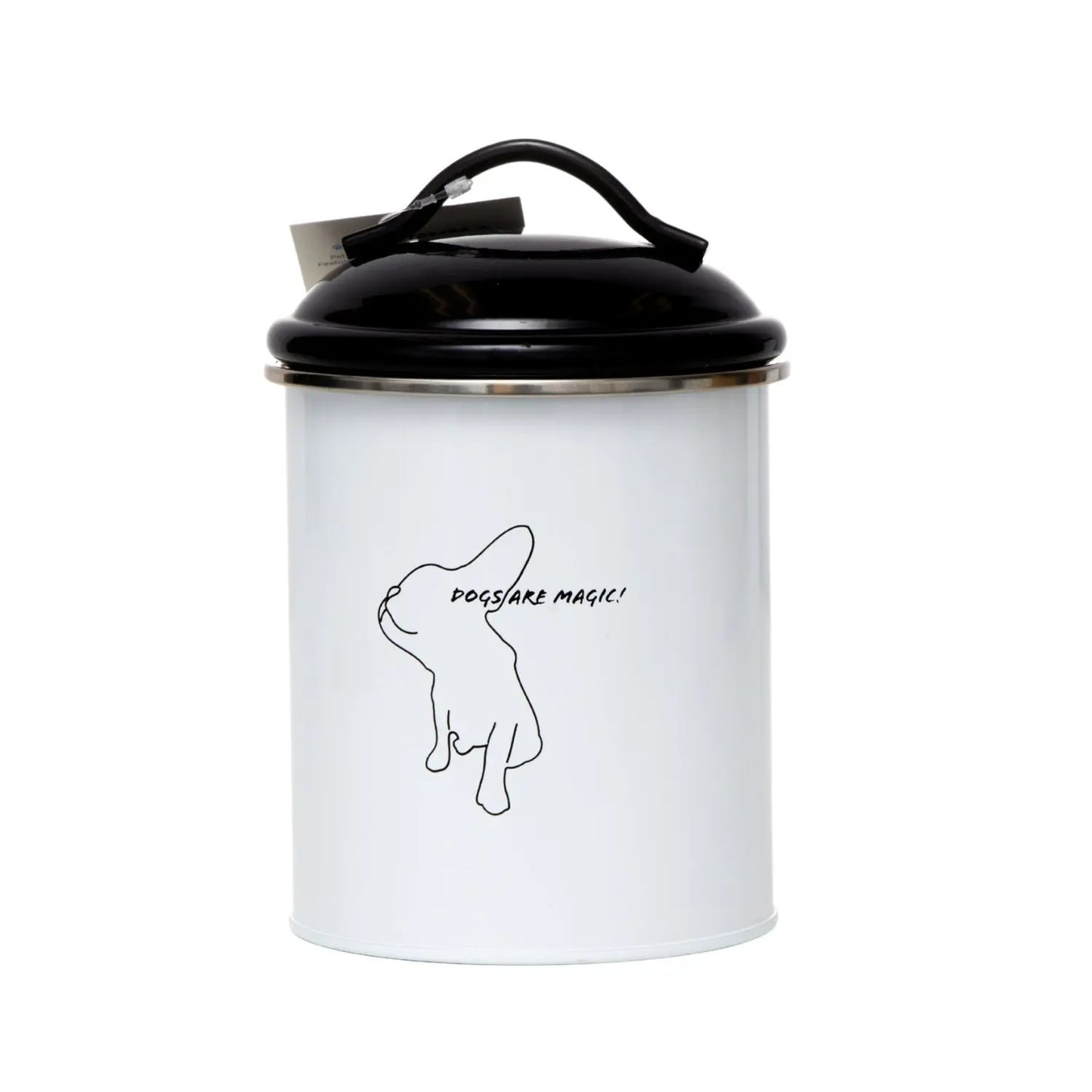 Country Living Set of 3 Pet Treat Storage Canisters – Black & White American Pet Supplies