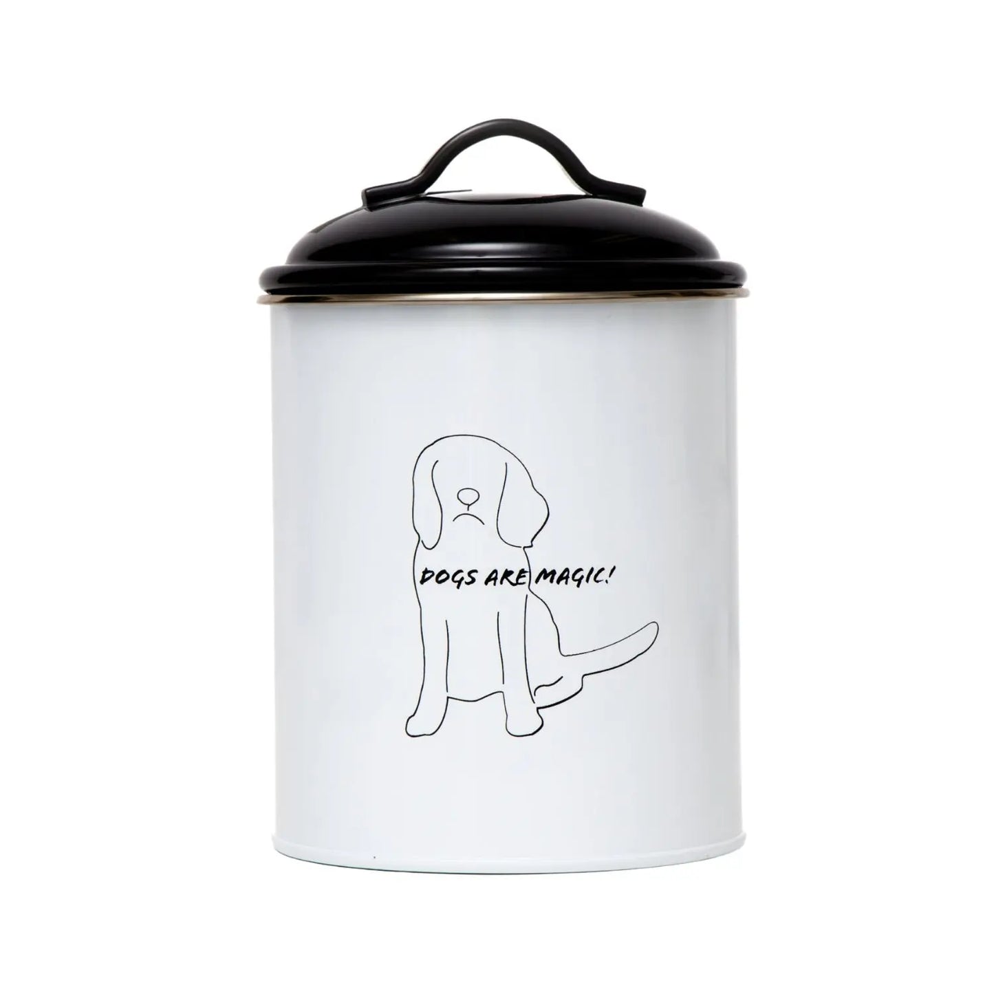 Country Living Set of 3 Pet Treat Storage Canisters – Black & White American Pet Supplies
