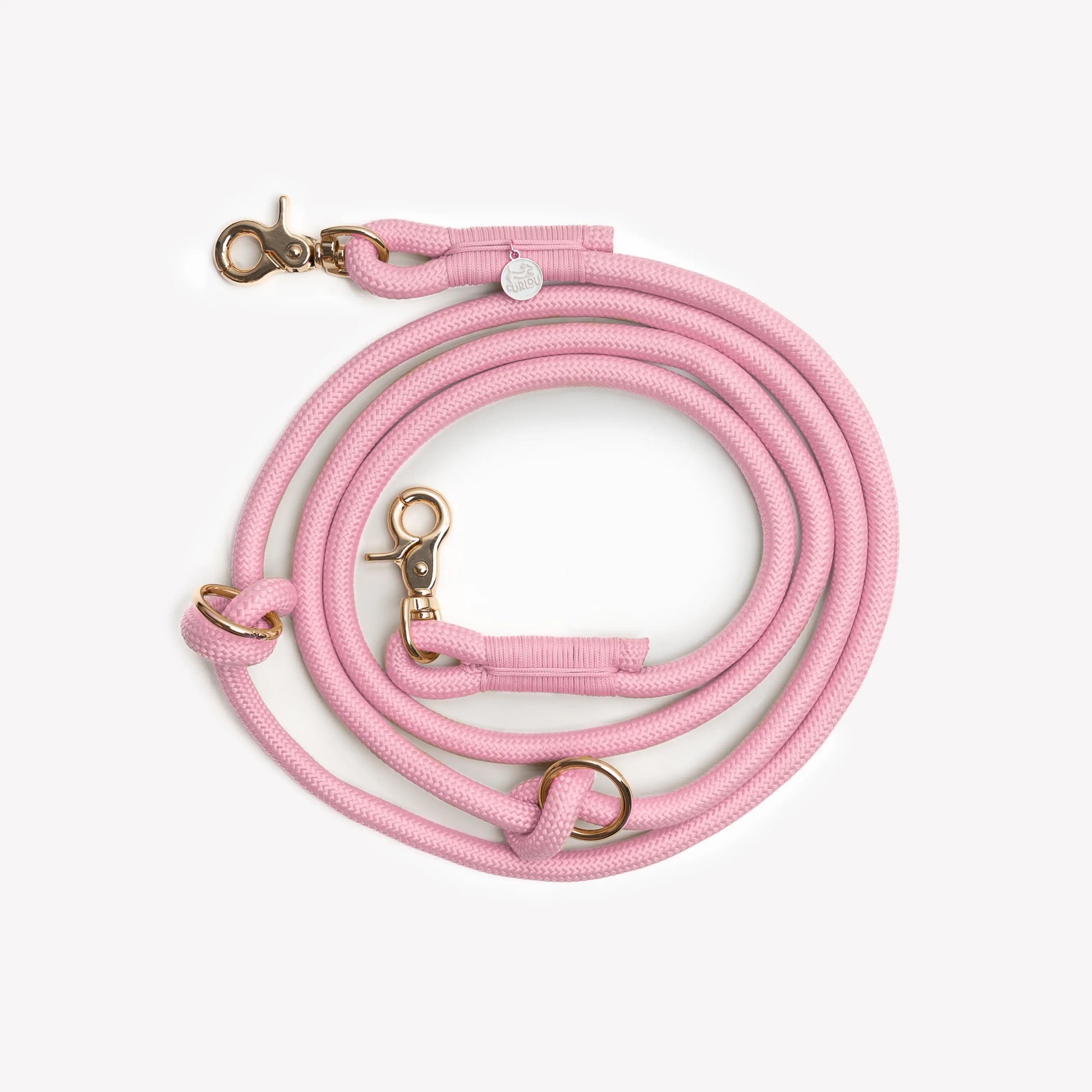 'Pink' - Hands Free Braided Leash FURLOU