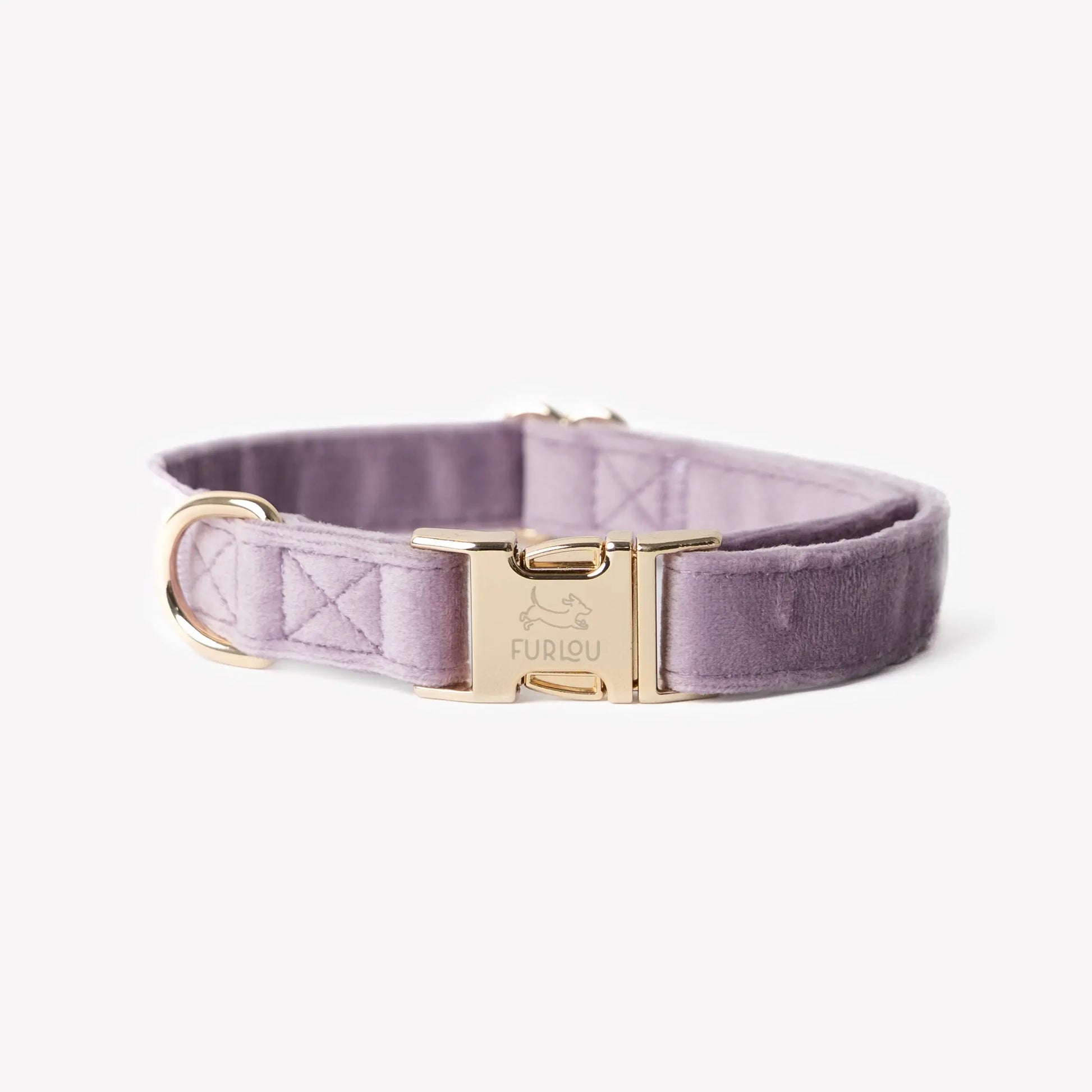 'Lilac' - Velvet Dog Collar FURLOU