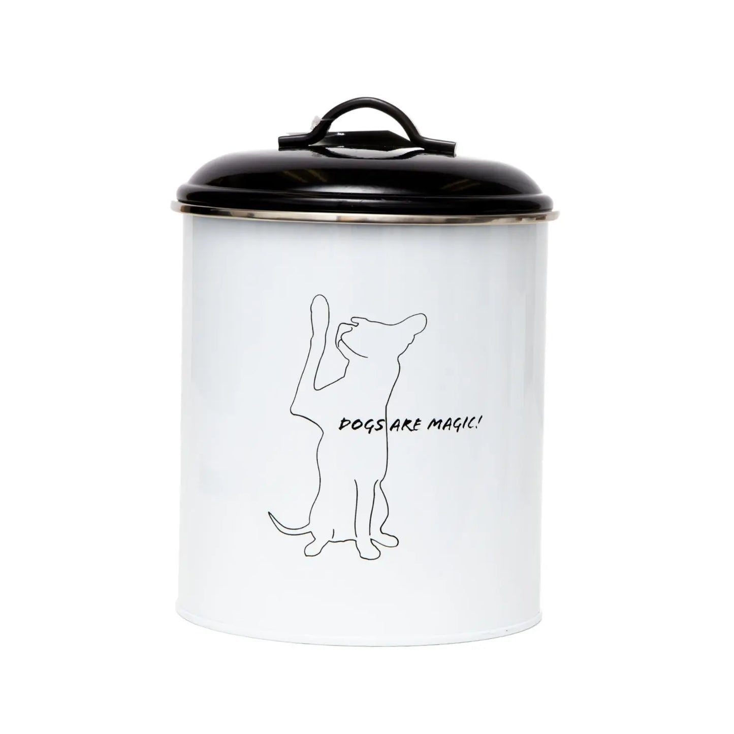 Country Living Set of 3 Pet Treat Storage Canisters – Black & White American Pet Supplies