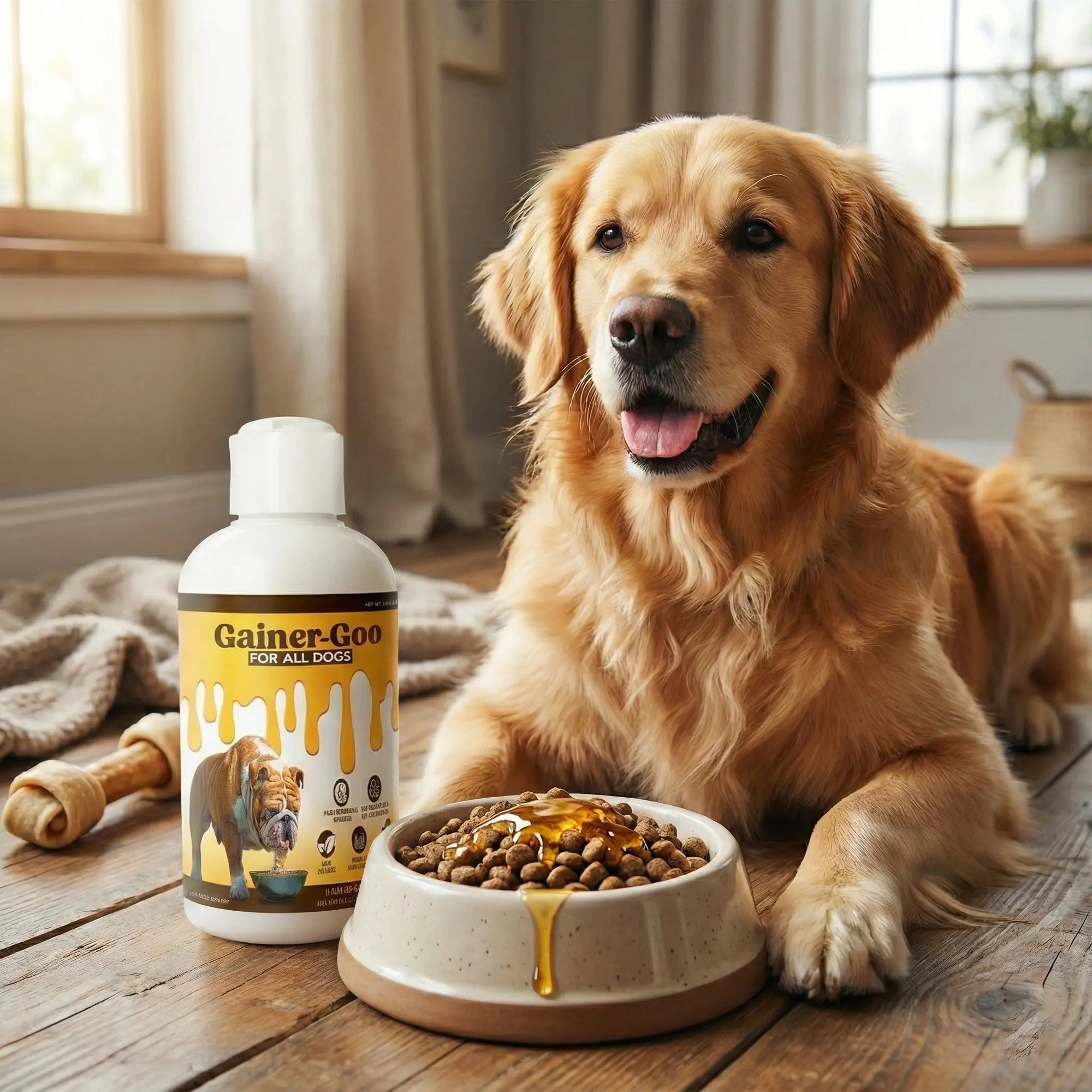 (16oz) Gainer-GOO (for All Breeds) High Calorie Fat Liquid Weight Gainer Horizon Animal Care