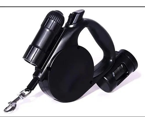Nightwalk 4.5M Led Light And Waste Bag Dispenser Retractable Dog Leash Dog Hugs Cat