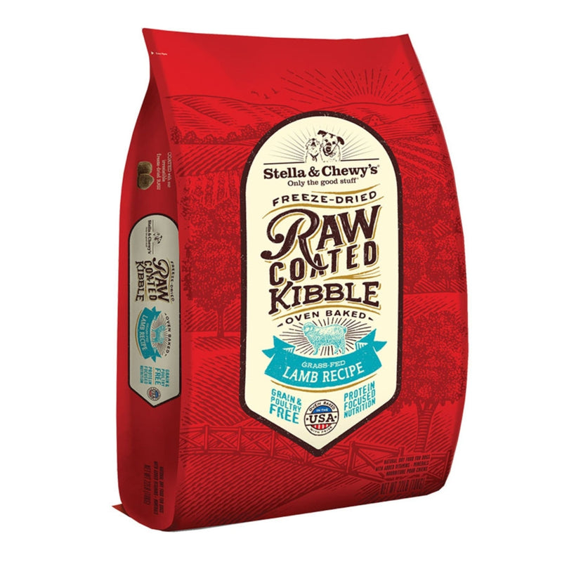 Stella & Chewys Dog Kibble - Raw Coated Grass Fed Lamb Recipe 22Lbs