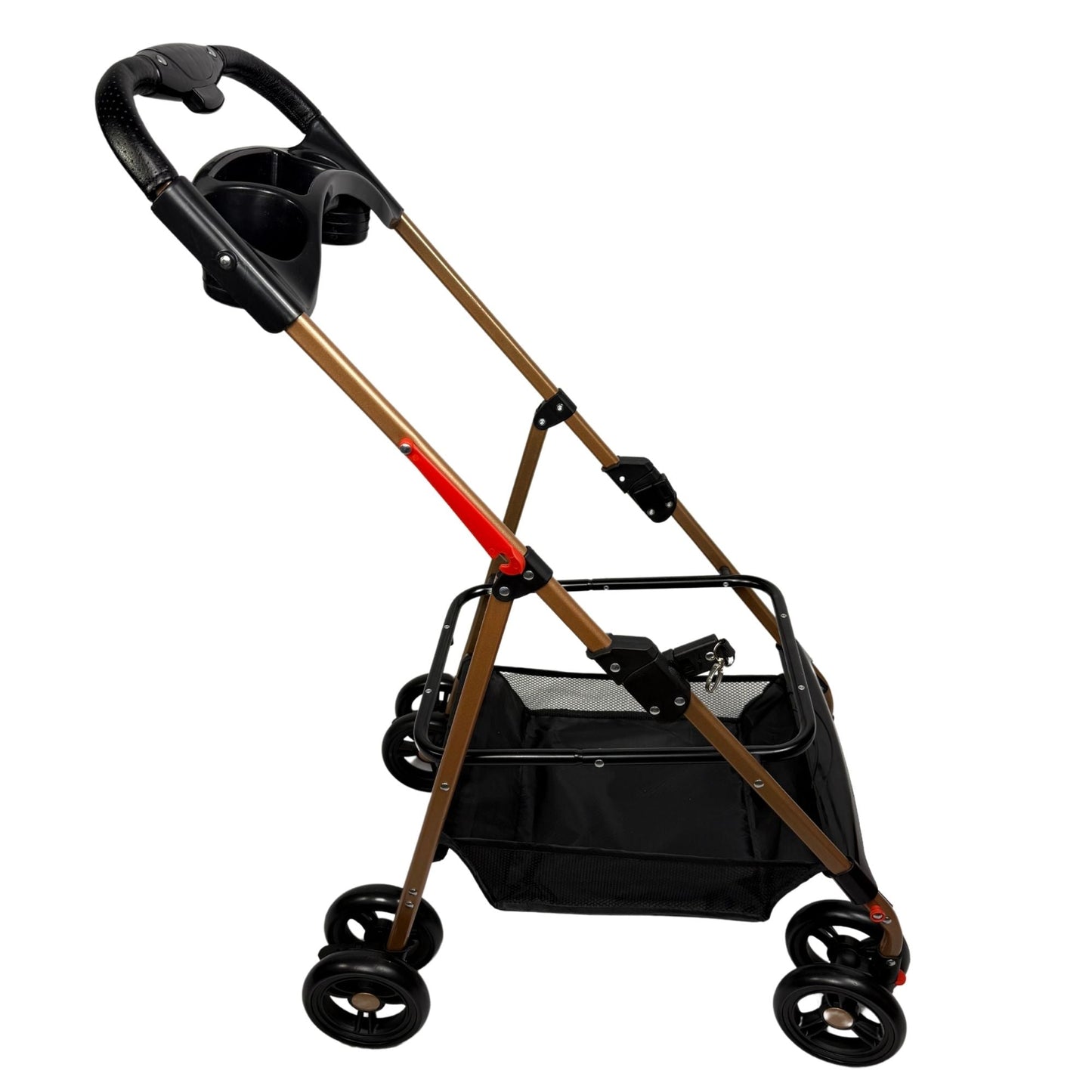 Luxury Pet Stroller for Small & Medium Dogs with Individual Basket Whisker Bark