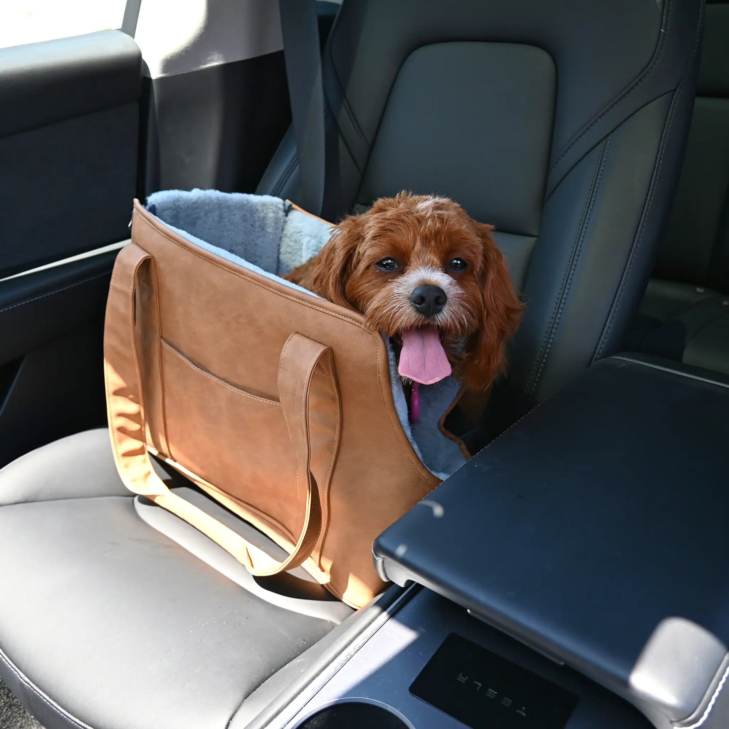 PupTote™ 3-in-1 Faux Leather Dog Carrier Bag - Black Paw.com