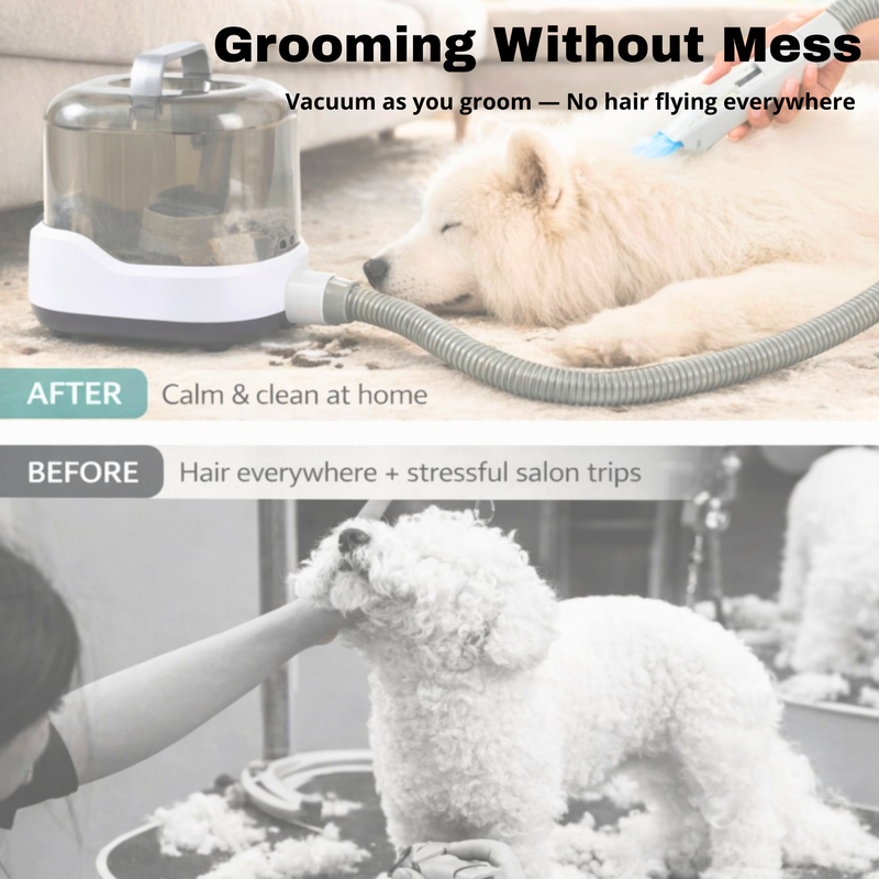 Salon Results at Home, Mess-Free | CalmCare⢠Cordless Vacuum Grooming Kit by Dr. Milou