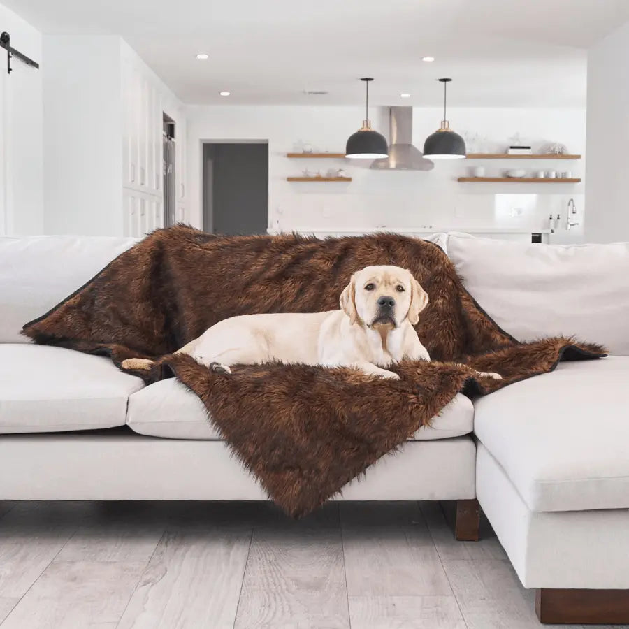 PupProtector™ Waterproof Throw Blanket - Brown Paw.com