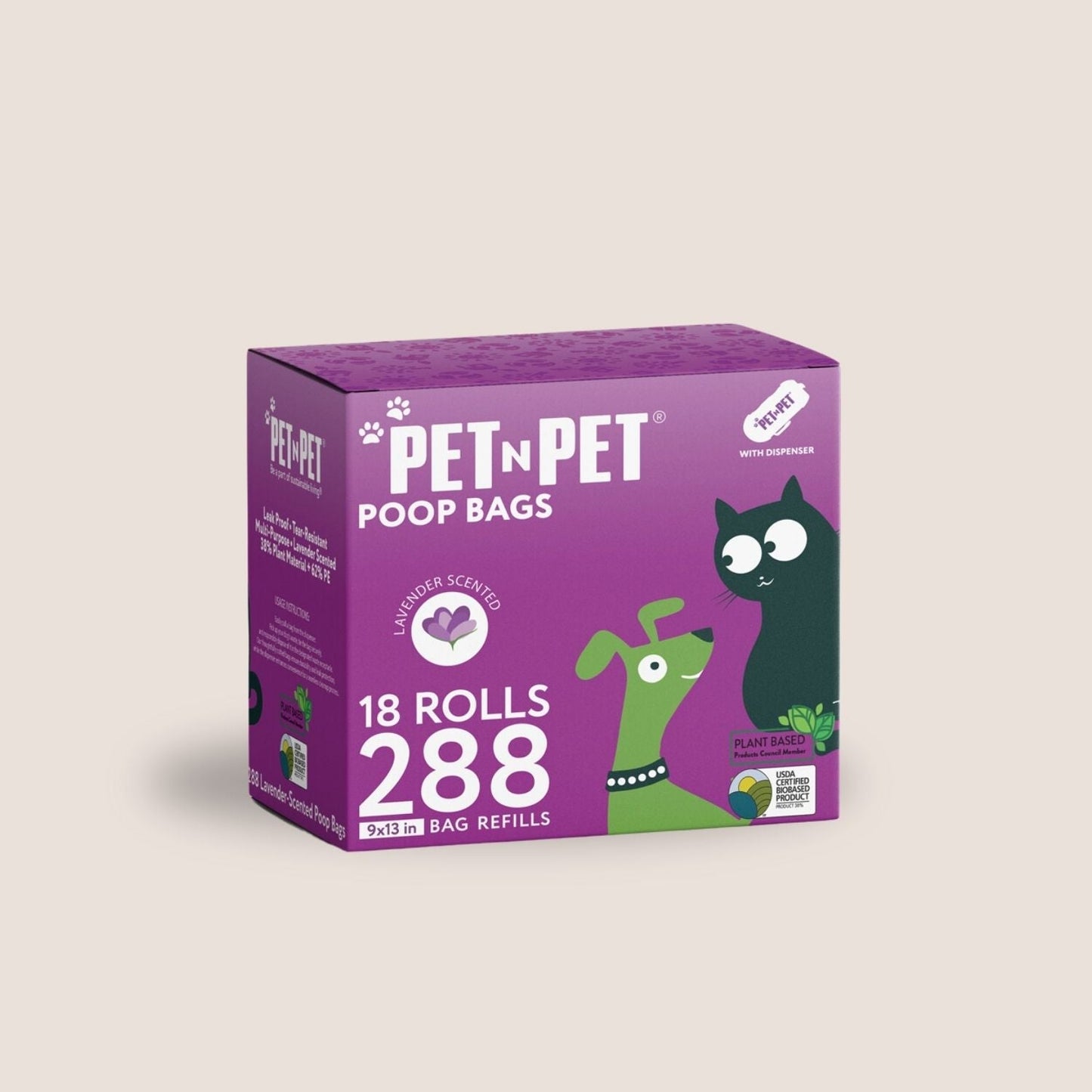 Premium Lavender-Scented Poop Bags Pet N Pet ®