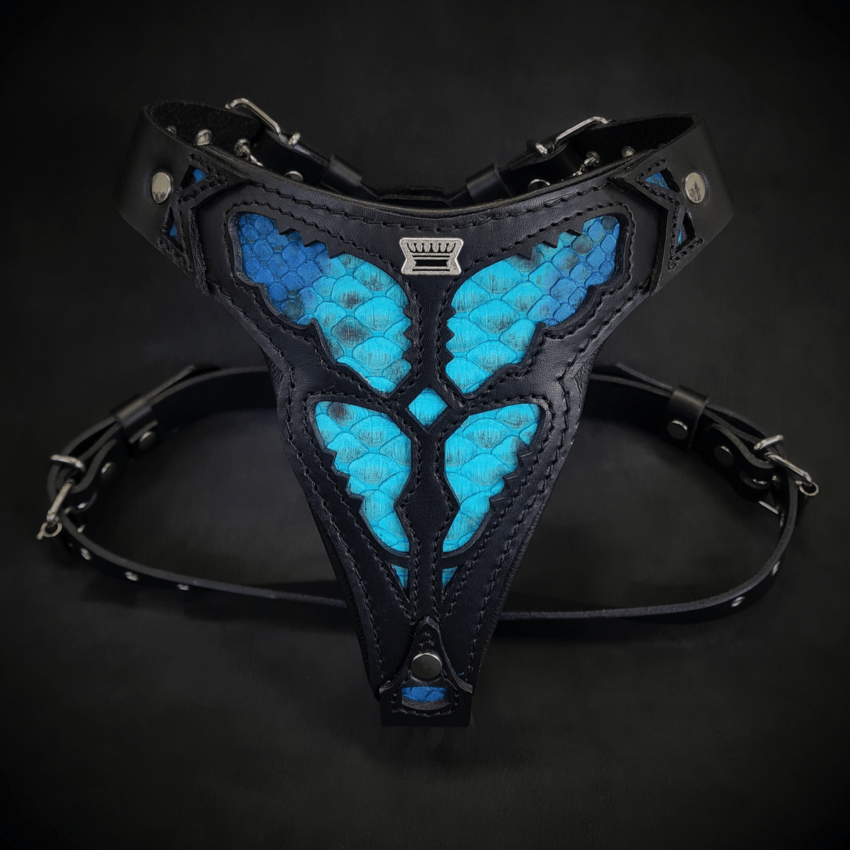 Bestia Morelia Python Leather Dog Harness – Medium Dogs