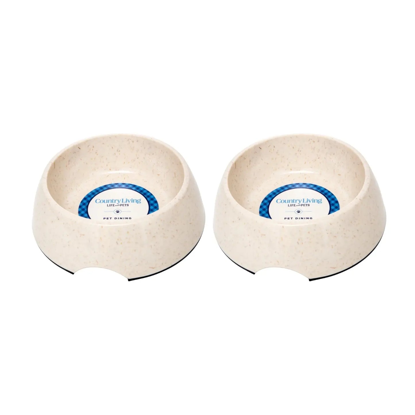 Country Living Set of 2 Natural Fiber Dog Bowls – White Swan American Pet Supplies