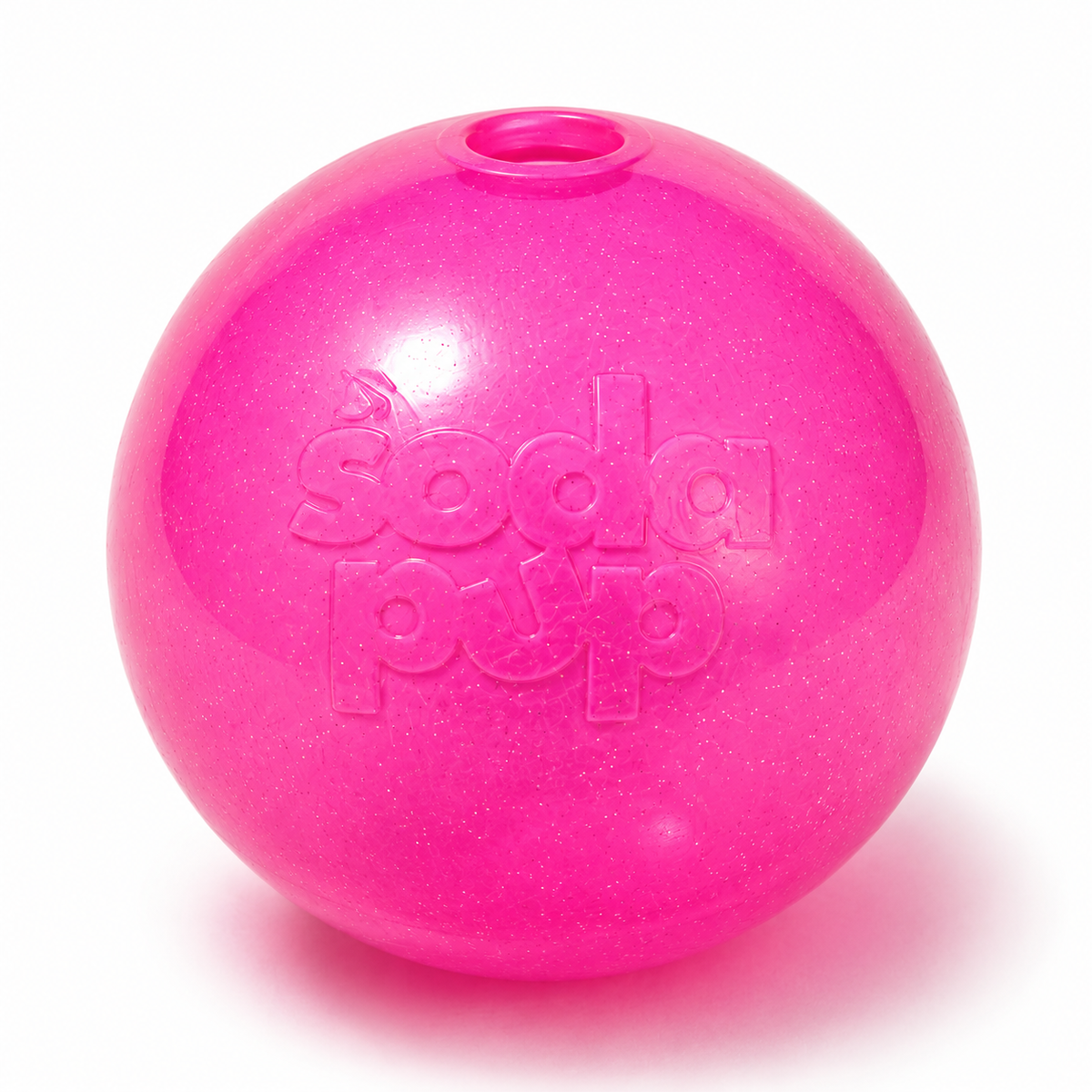 Glitter Ball Dog Toy | Soft PUP-X Rubber Floating Fetch Ball with Treat Dispenser | USA Made