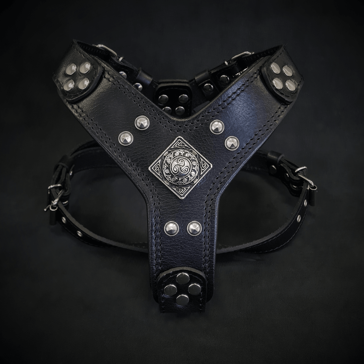 Bestia Eros Leather Dog Harness – Black, Medium Dogs