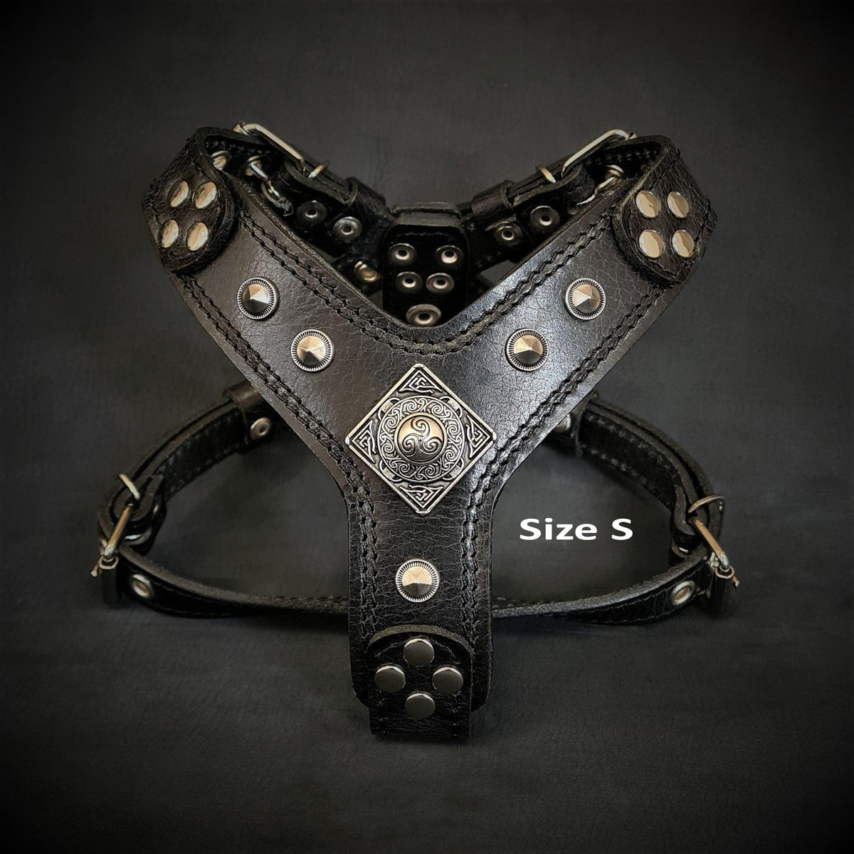Bestia Eros Leather Dog Harness – Black, Medium Dogs