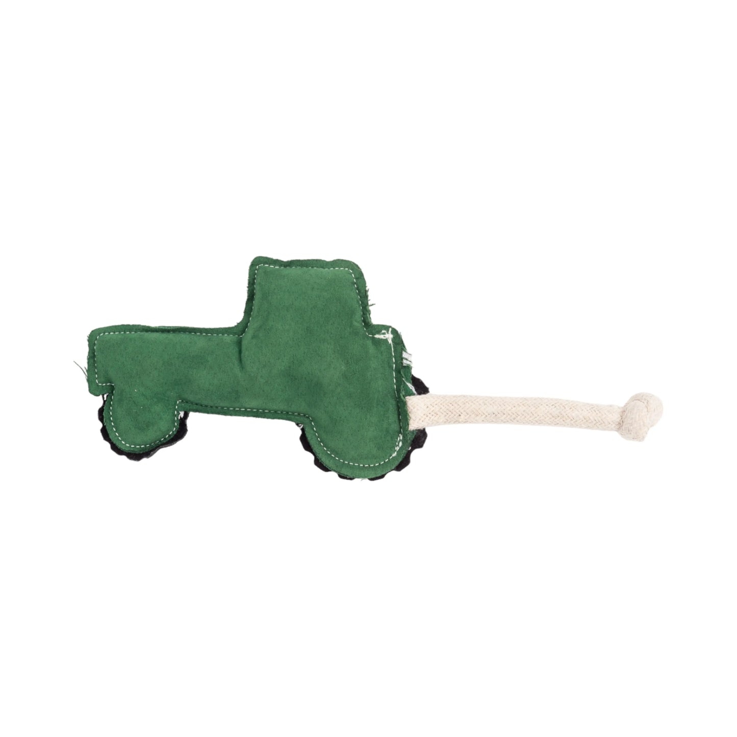 Country Living Faux Leather Green Tractor Dog Chew Toy, Durable, Safe and Non-Toxic American Pet Supplies