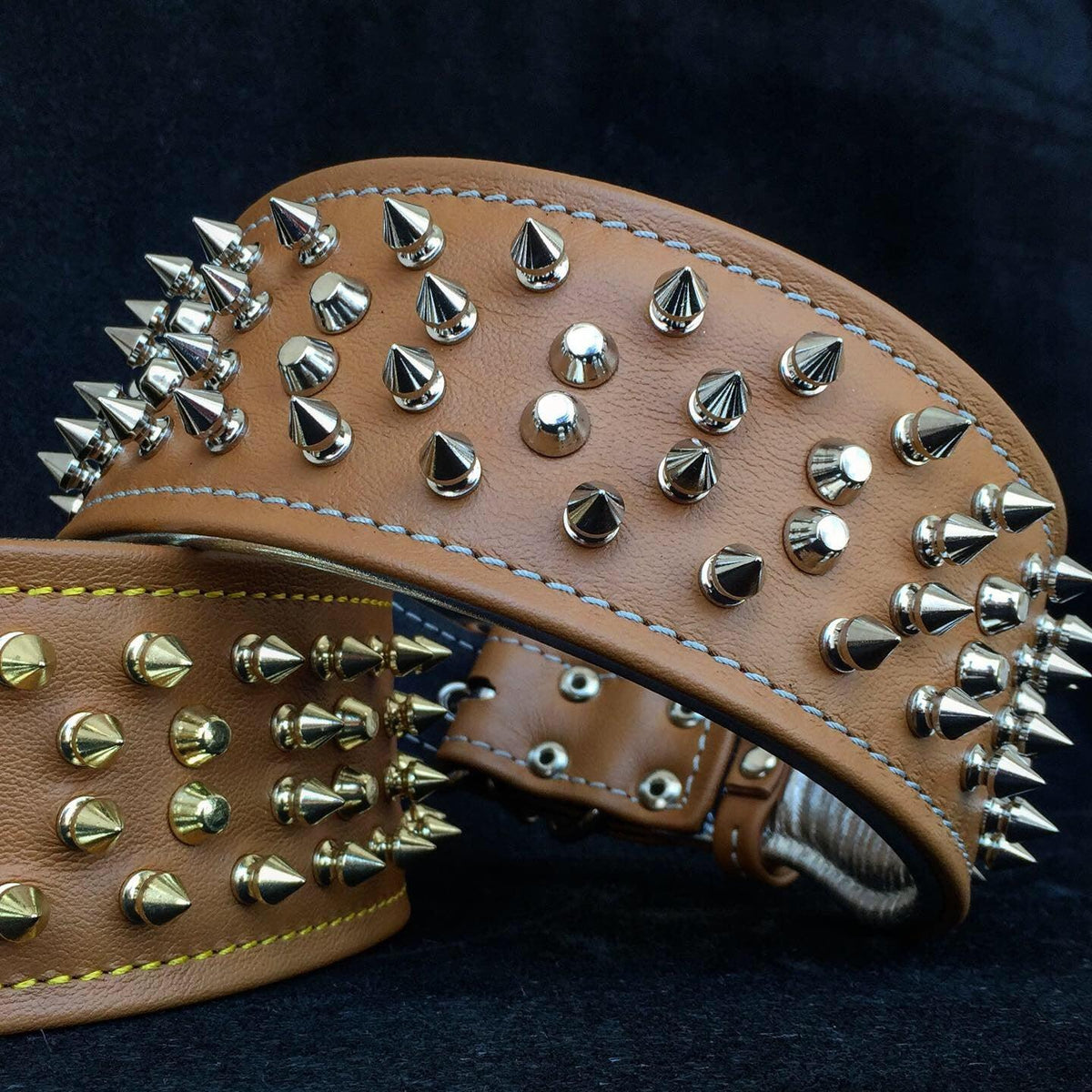 Bestia Crown Leather Dog Collar