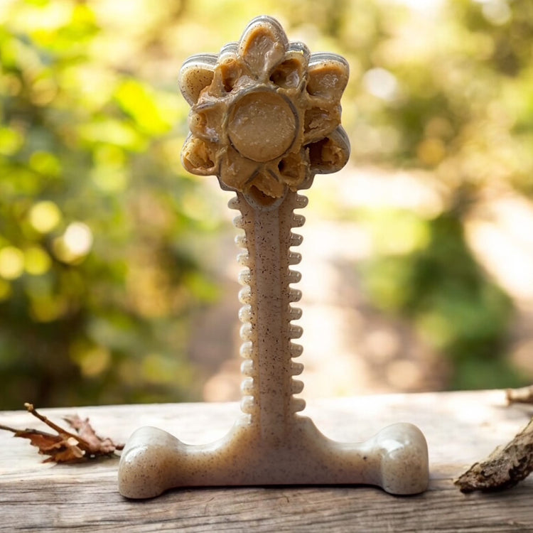 Honey Bone Dental Flower Tower - Durable Nylon Dog Chew Toy XL | USA