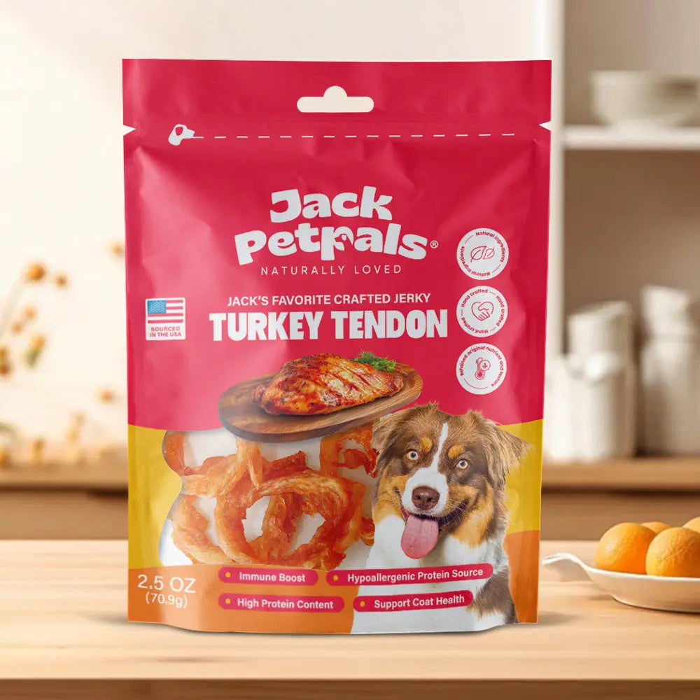 Jack PetPals Handcrafted Jerky Turkey Tendon Dog Treats (2.5oz) American Pet Supplies
