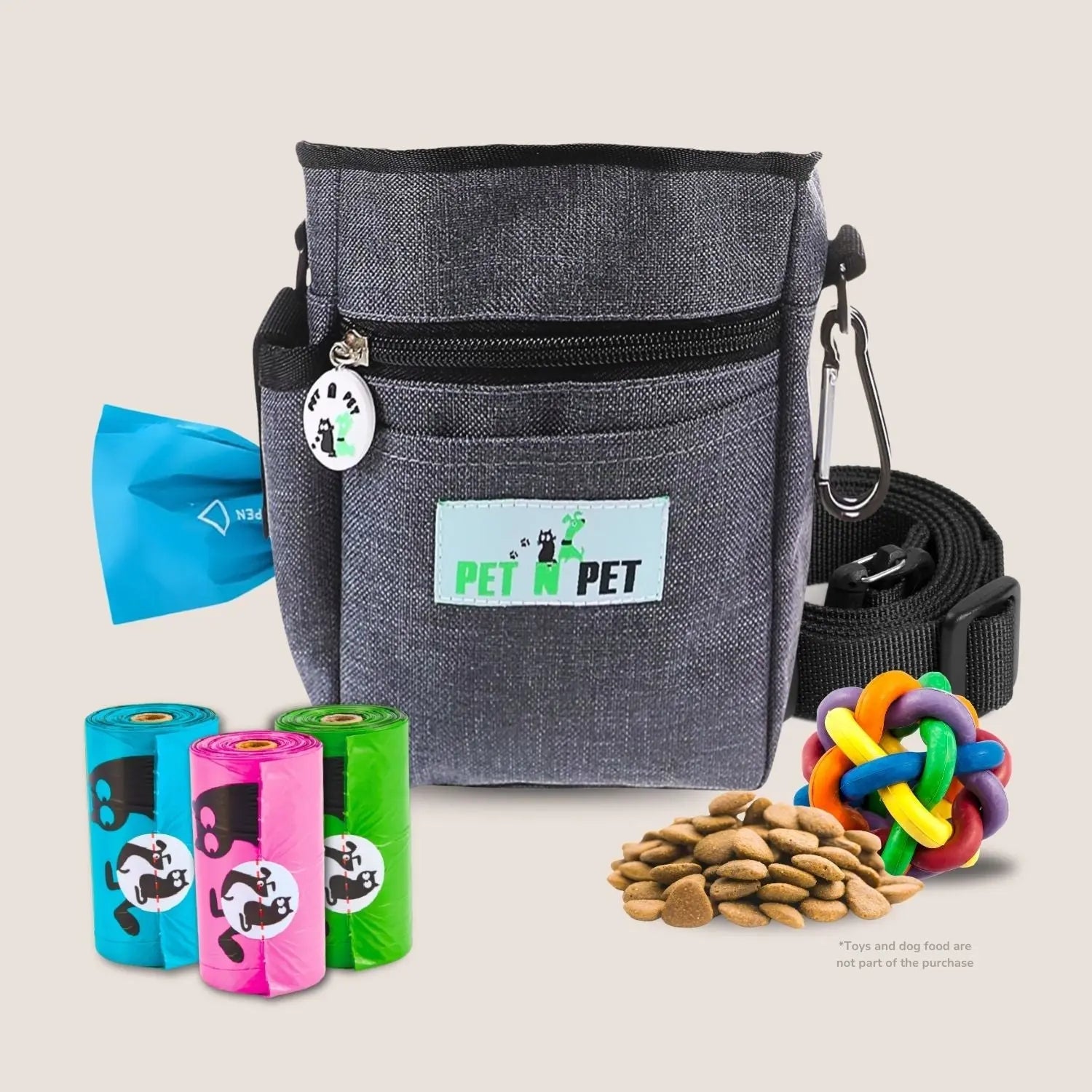 Dog Treat Pouch with 3 Rolls of Poop Bags - K9 Outdoors