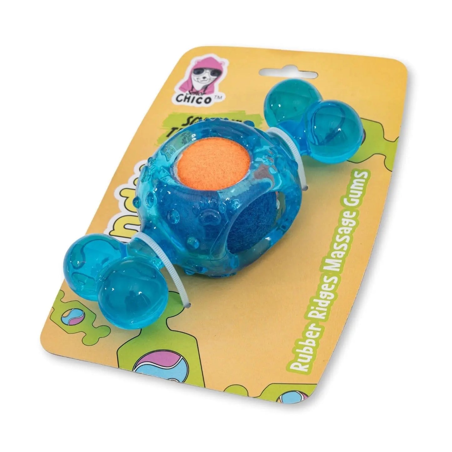 Blue Candy-Inspired Squeaky Tennis Ball Dog Chew Toy – TPR, Durable & Promotes Dental Health American Pet Supplies