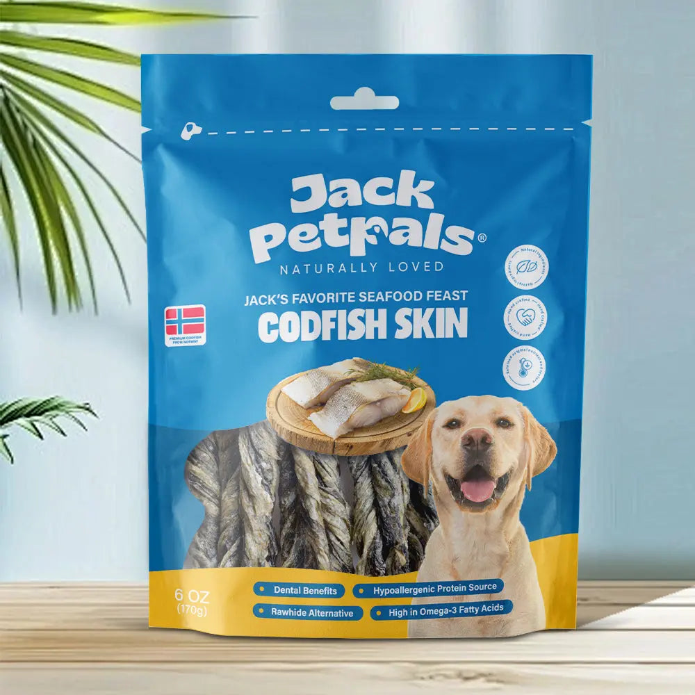 Jack PetPals Seafood Feast Codfish Skin Treat Chews (6oz) American Pet Supplies