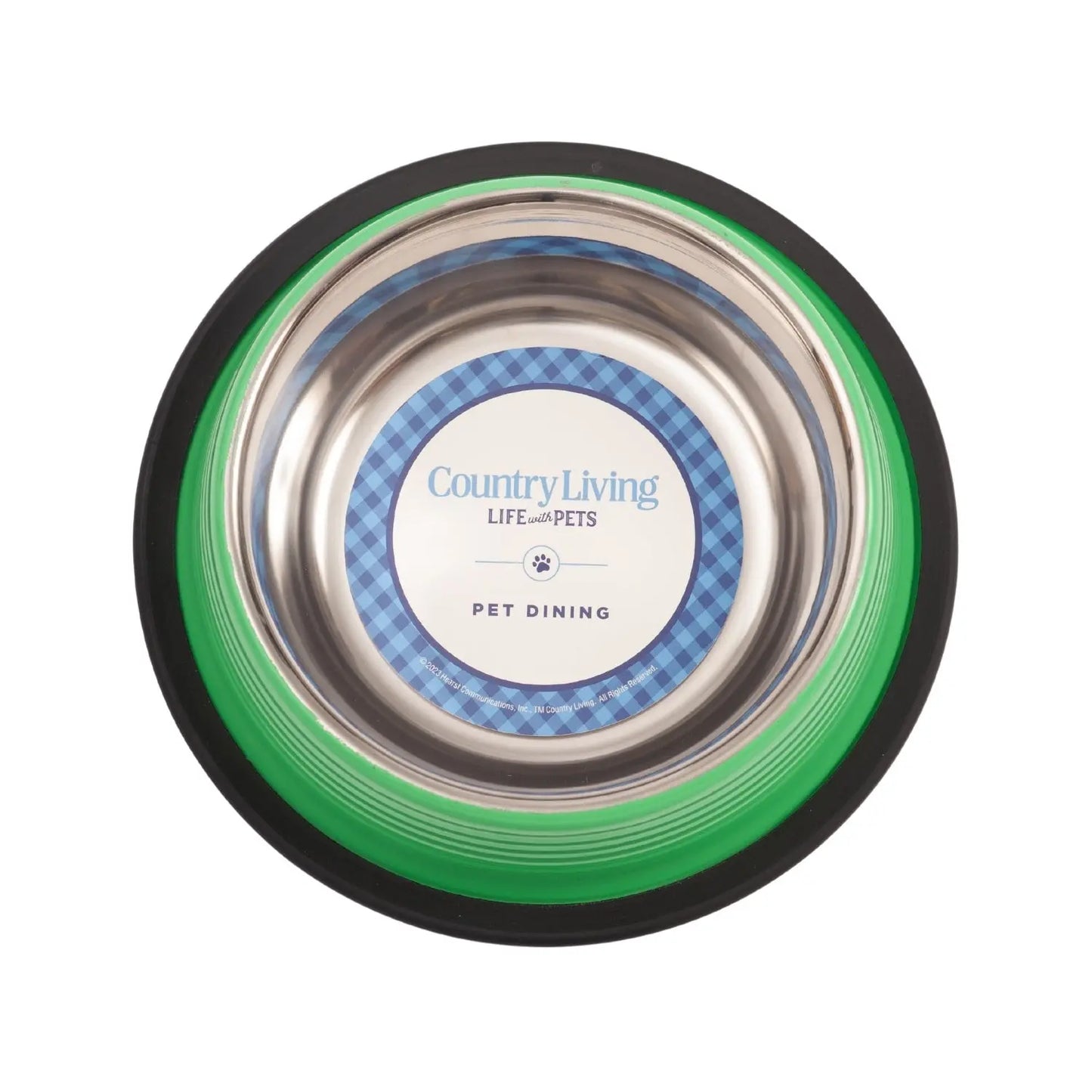 Country Living Set of 2 Ribbed Non-Slip Pet Bowls – Irish Green American Pet Supplies