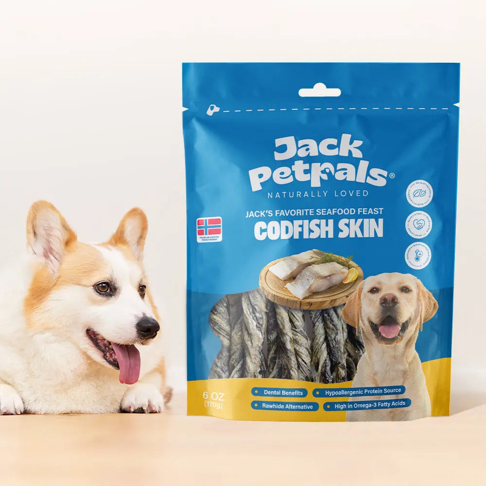 Jack PetPals Seafood Feast Codfish Skin Treat Chews (6oz) American Pet Supplies