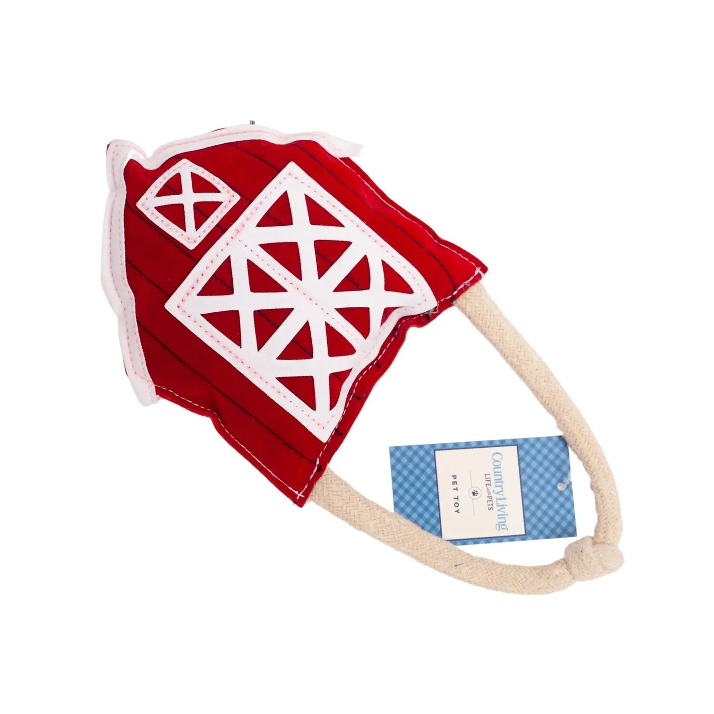Country Living Faux Leather Red Barn Dog Chew Toy – Safe, Long-Lasting, and Non-Toxic American Pet Supplies