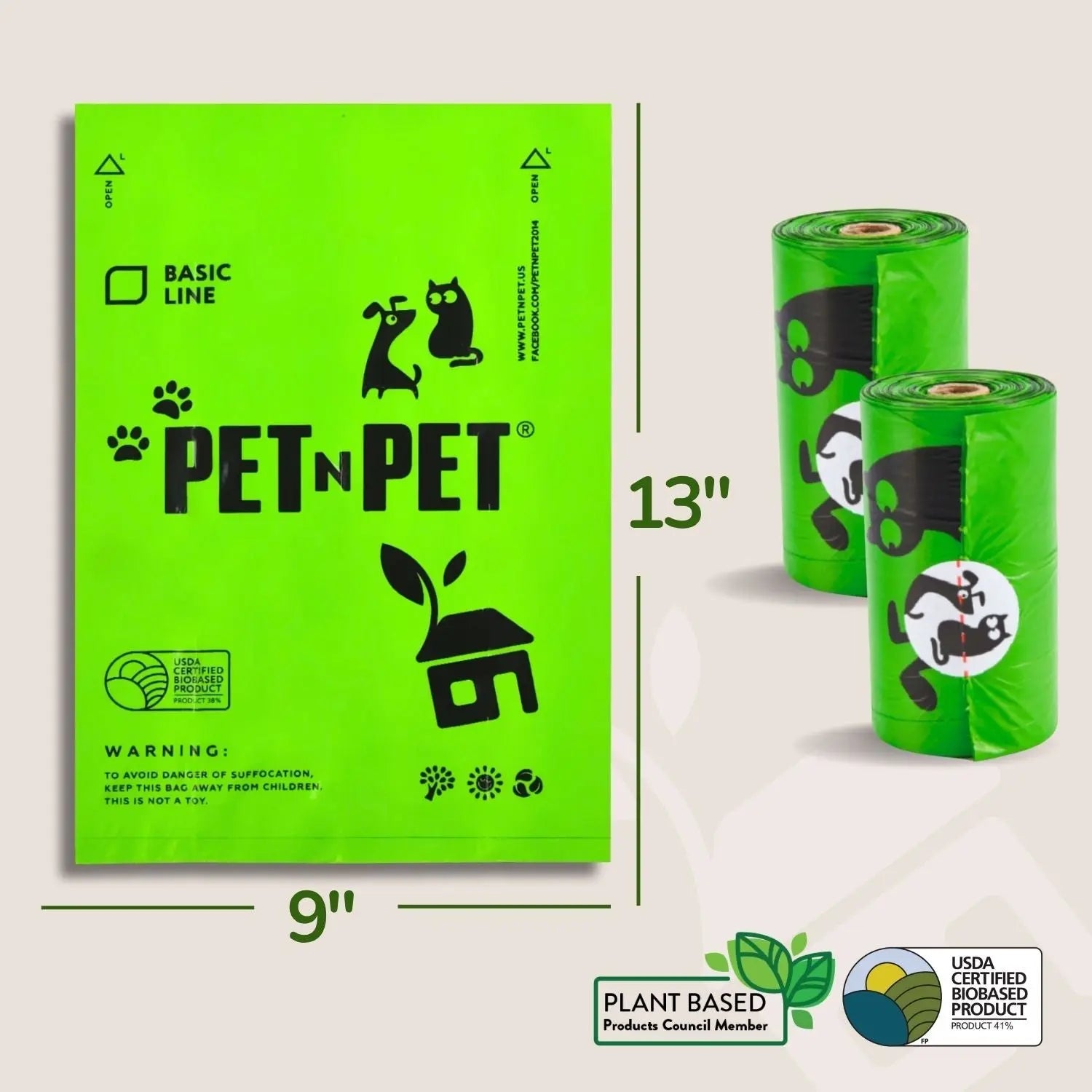 41% Plant-based Poop Bags - K9 Outdoors