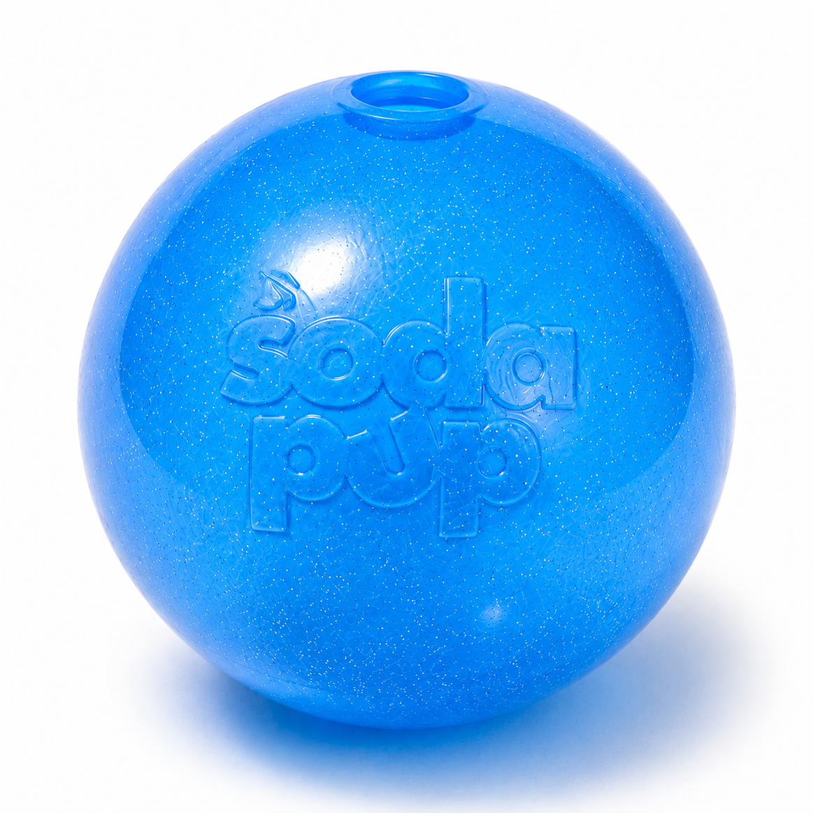 Glitter Ball Dog Toy | Soft PUP-X Rubber Floating Fetch Ball with Treat Dispenser | USA Made