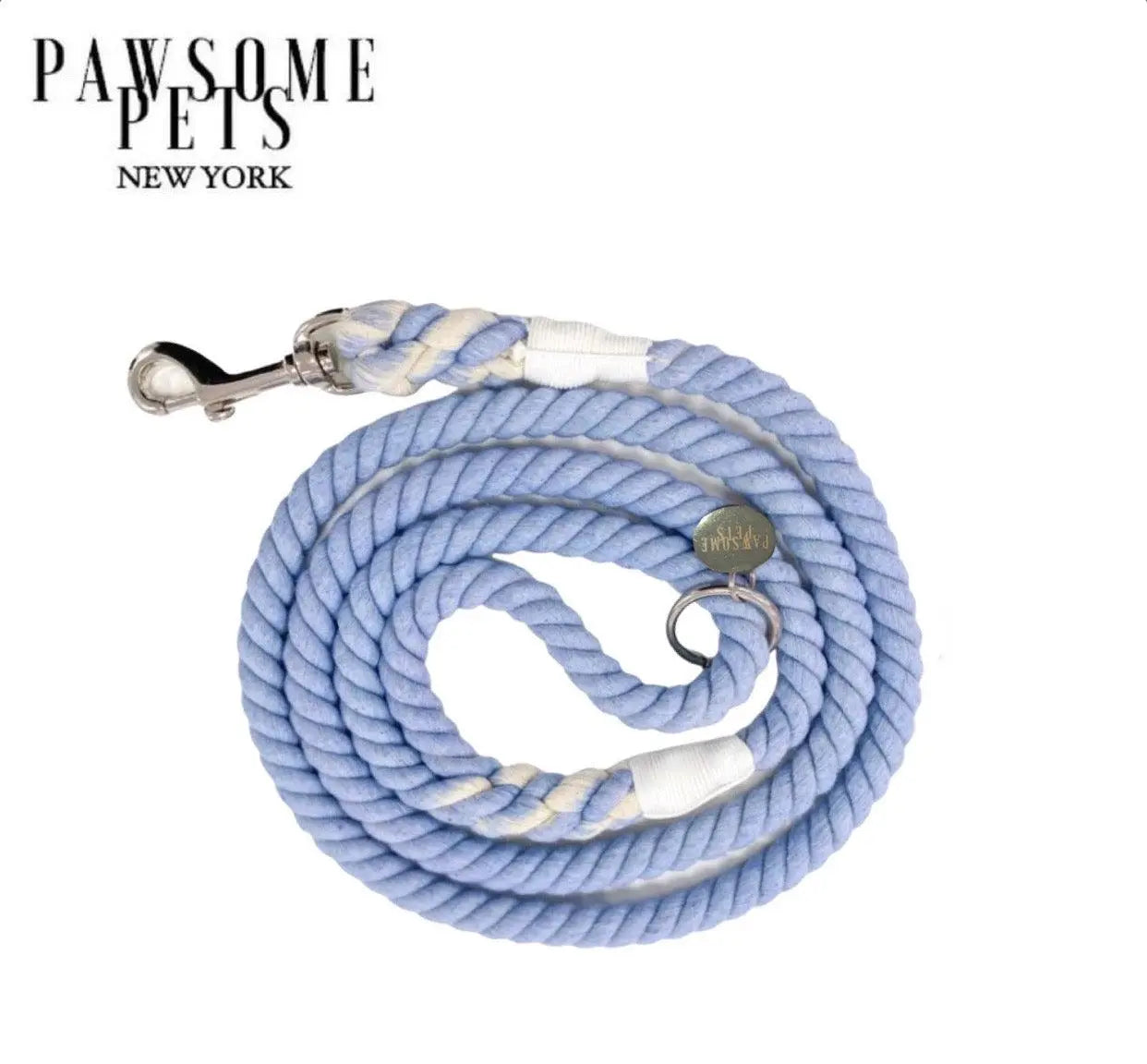 ROPE LEASH - SEA BLUE Pawsome Pets New York® Official Site