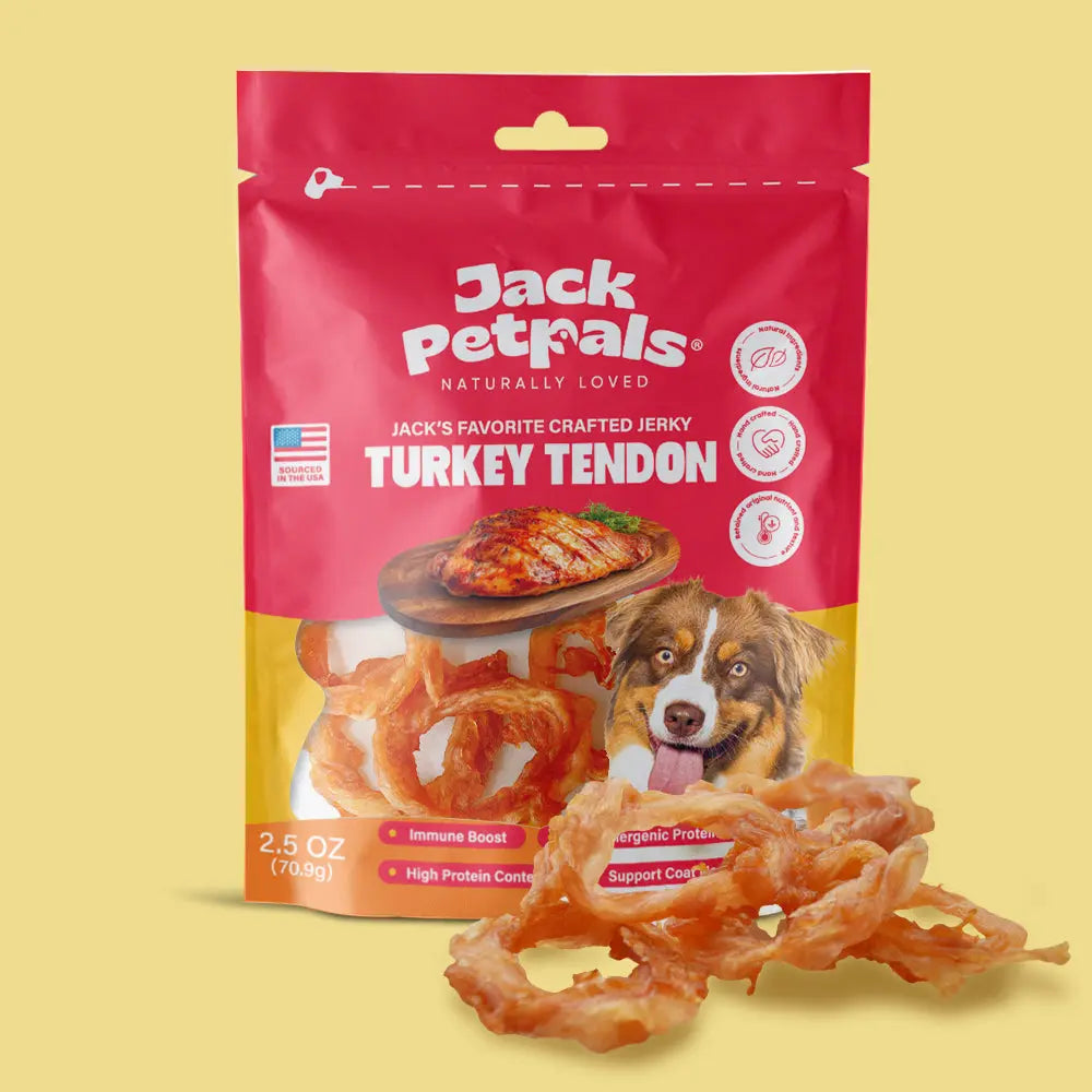 Jack PetPals Handcrafted Jerky Turkey Tendon Dog Treats (2.5oz) American Pet Supplies