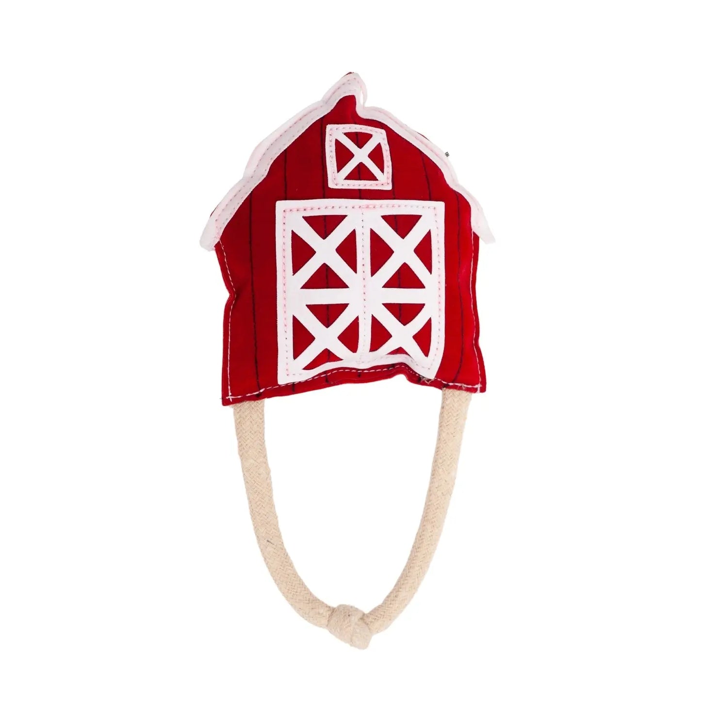 Country Living Faux Leather Red Barn Dog Chew Toy – Safe, Long-Lasting, and Non-Toxic American Pet Supplies