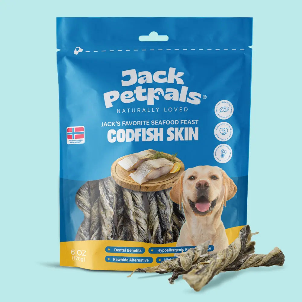 Jack PetPals Seafood Feast Codfish Skin Treat Chews (6oz) American Pet Supplies