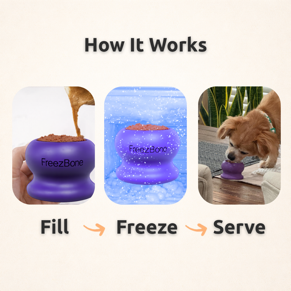 Freezball Dog Chew Toy- Durable Fillable Dog Chew Bone by Freezbone