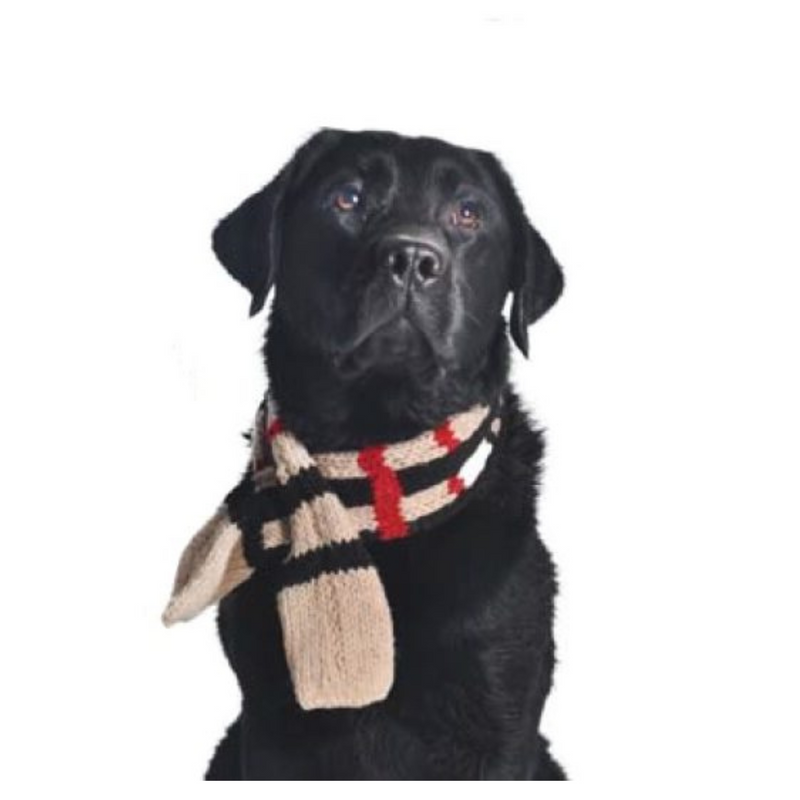 Classic Tan Plaid Pet Scarf