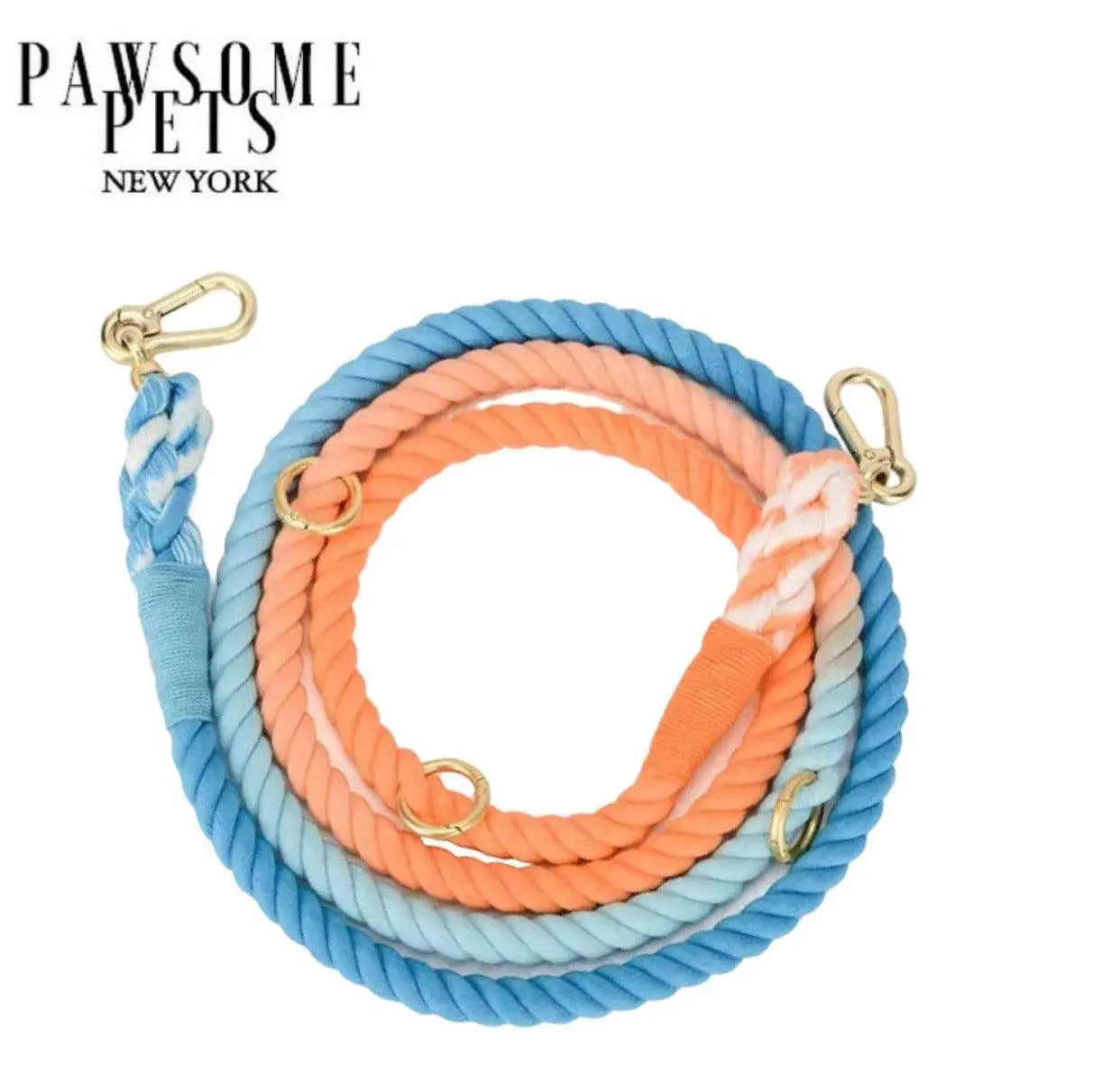 HANDS FREE DOG ROPE LEASH - SUNSET PAWSOME PETS