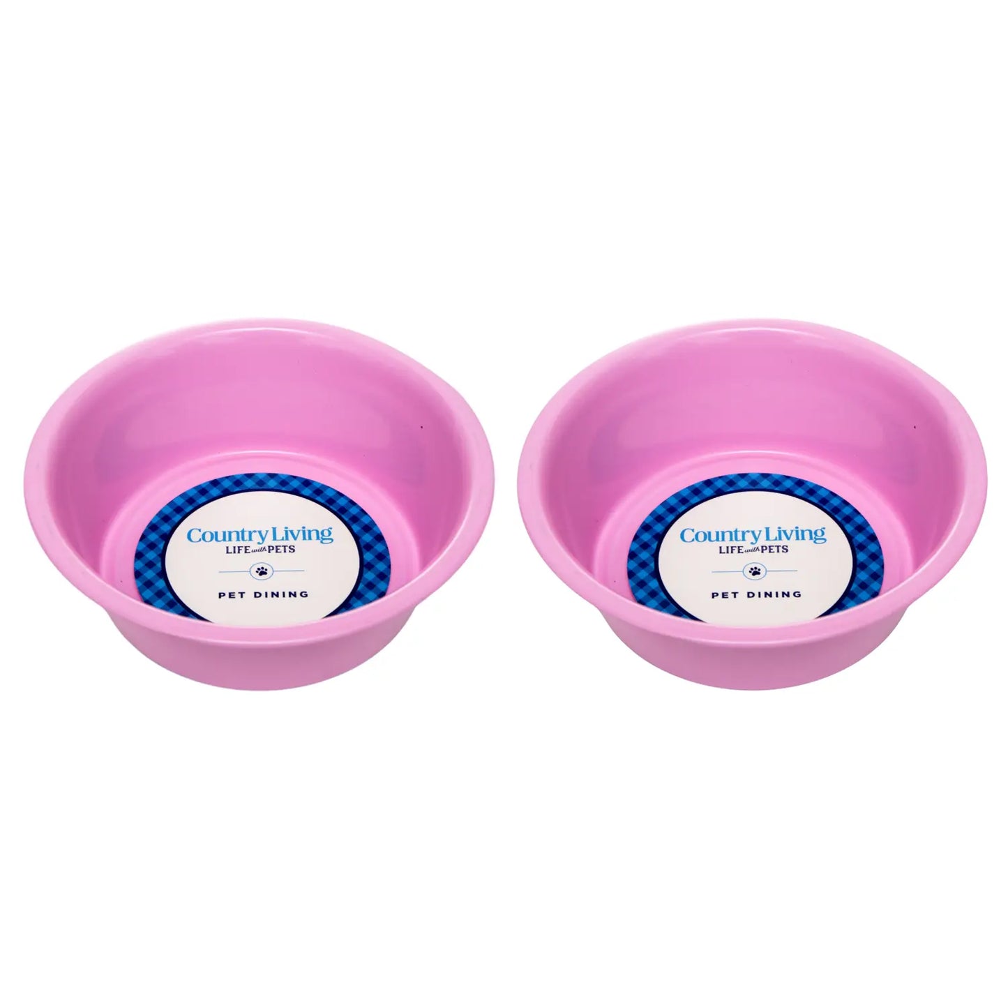 Country Living Set of 2 Coated Stainless Steel Heavy Dog Bowls - Ideal for Medium to Large Breeds American Pet Supplies