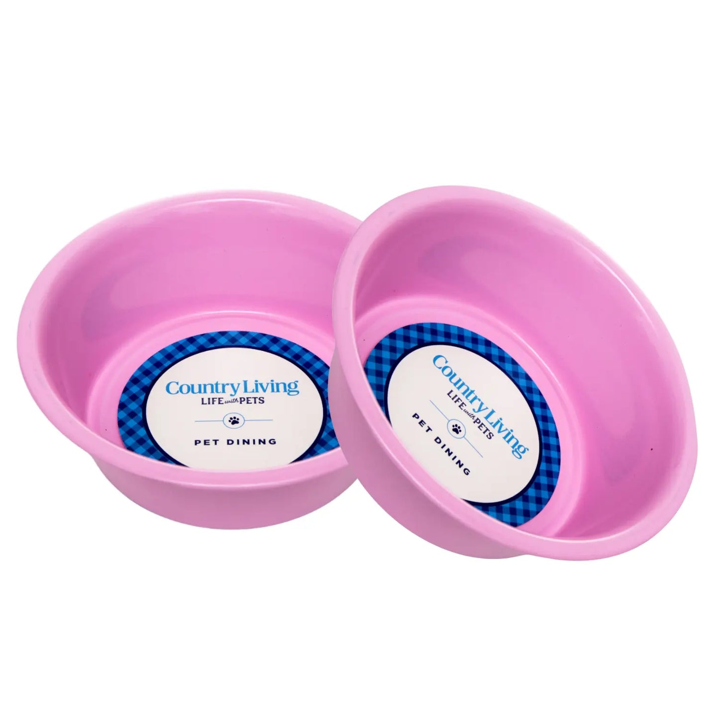 Country Living Set of 2 Coated Stainless Steel Heavy Dog Bowls - Ideal for Medium to Large Breeds American Pet Supplies