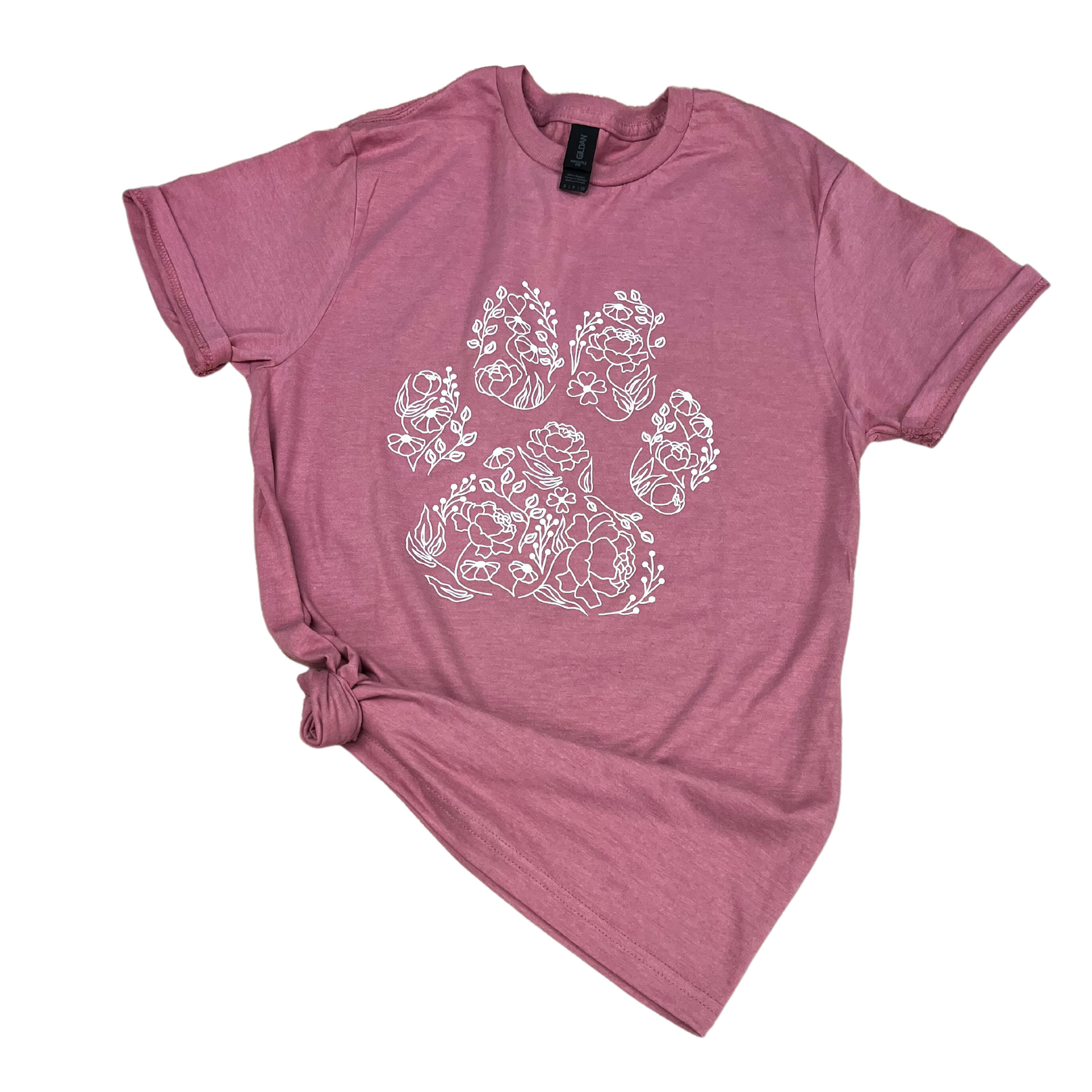 Floral Dog Paw T-Shirt Le Gray Haus