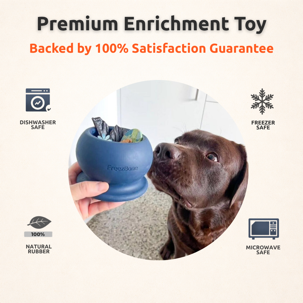Freezball Dog Chew Toy- Durable Fillable Dog Chew Bone by Freezbone