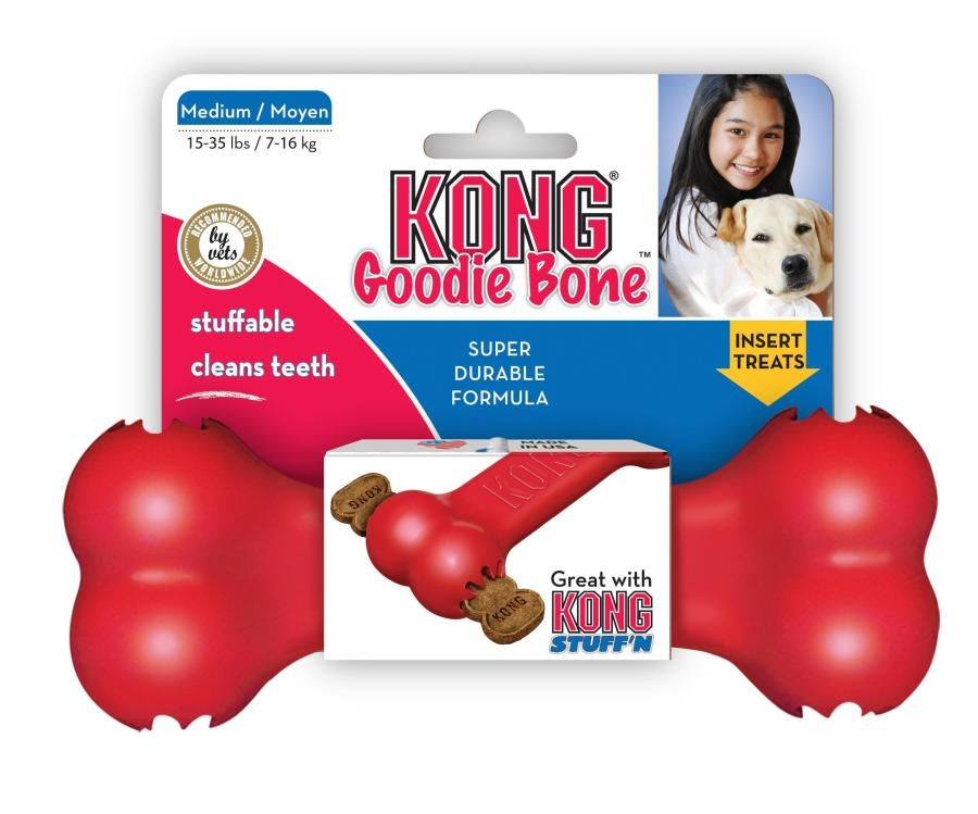 KONG Goodie Bone Dog Toy Red Medium