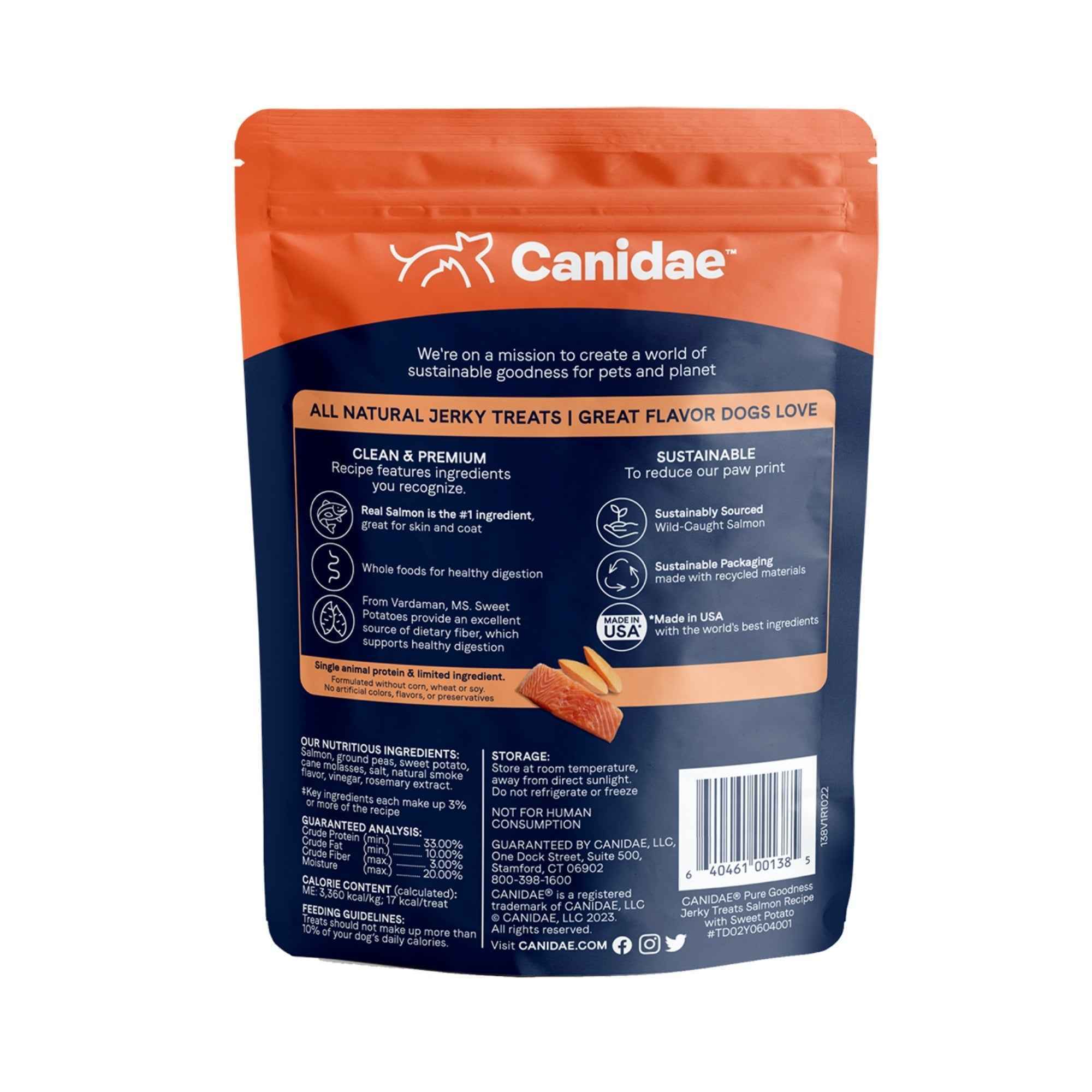 Pure Goodness Jerky Treats Salmon/Sweet Potato 4oz.
