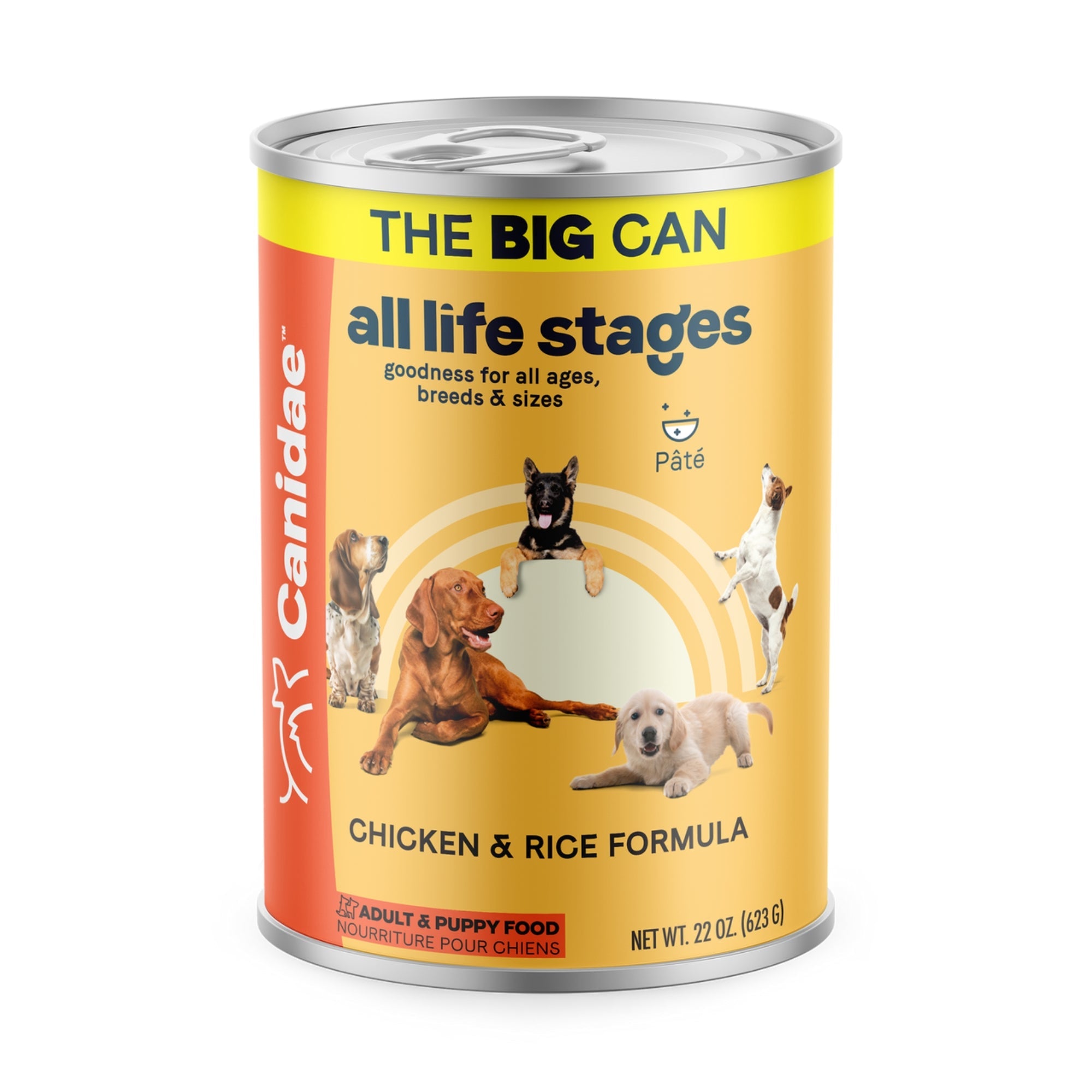 CANIDAE All Life Stages Canned Dog Food Chicken Rice, 12ea/22 oz