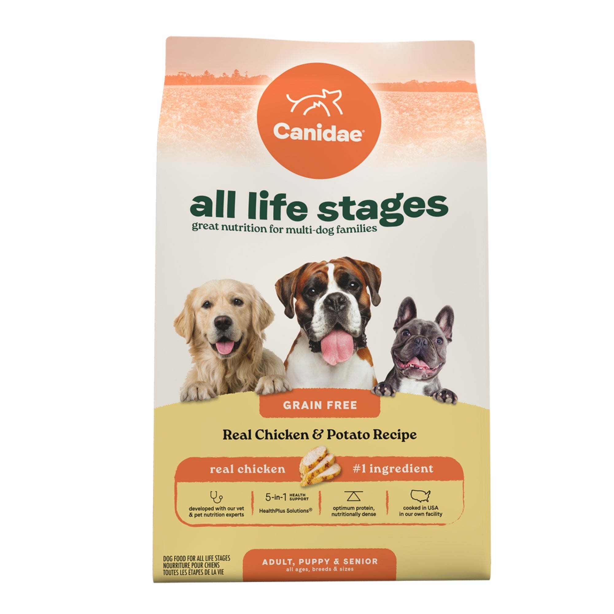 CANIDAE All Life Stages Dry Dog Food Real Chicken Potato, 1ea/4 lb